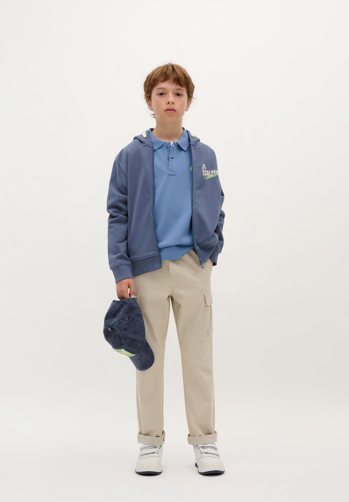 BASIC POLO SHIRT WITH SKULL DETAIL