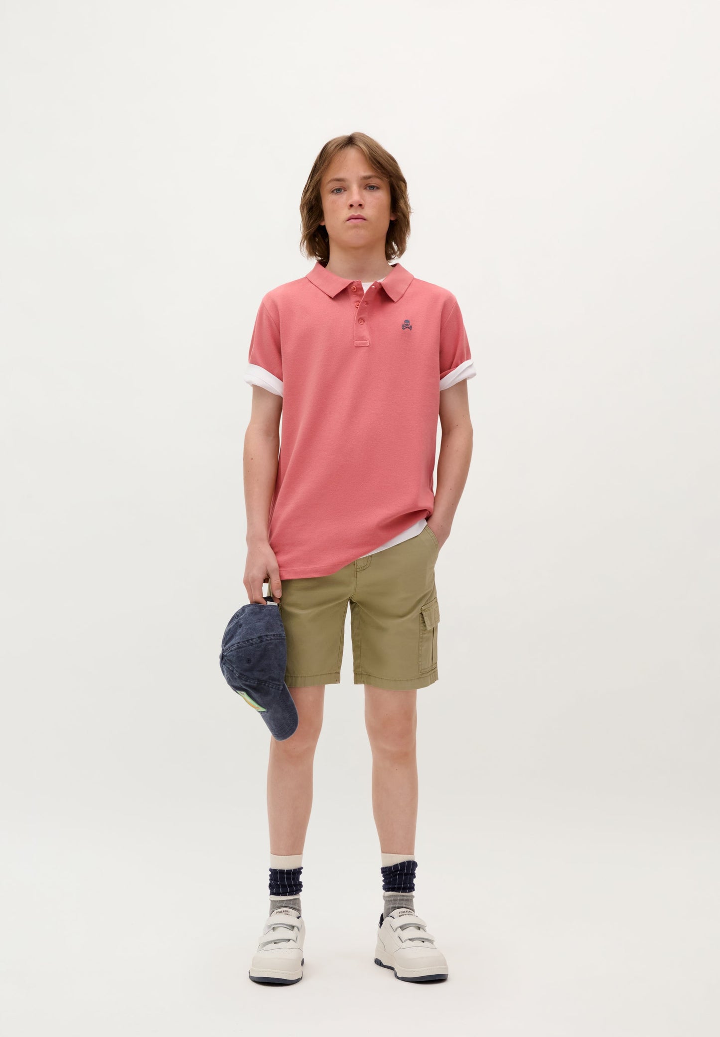 BASIC POLO SHIRT WITH SKULL DETAIL