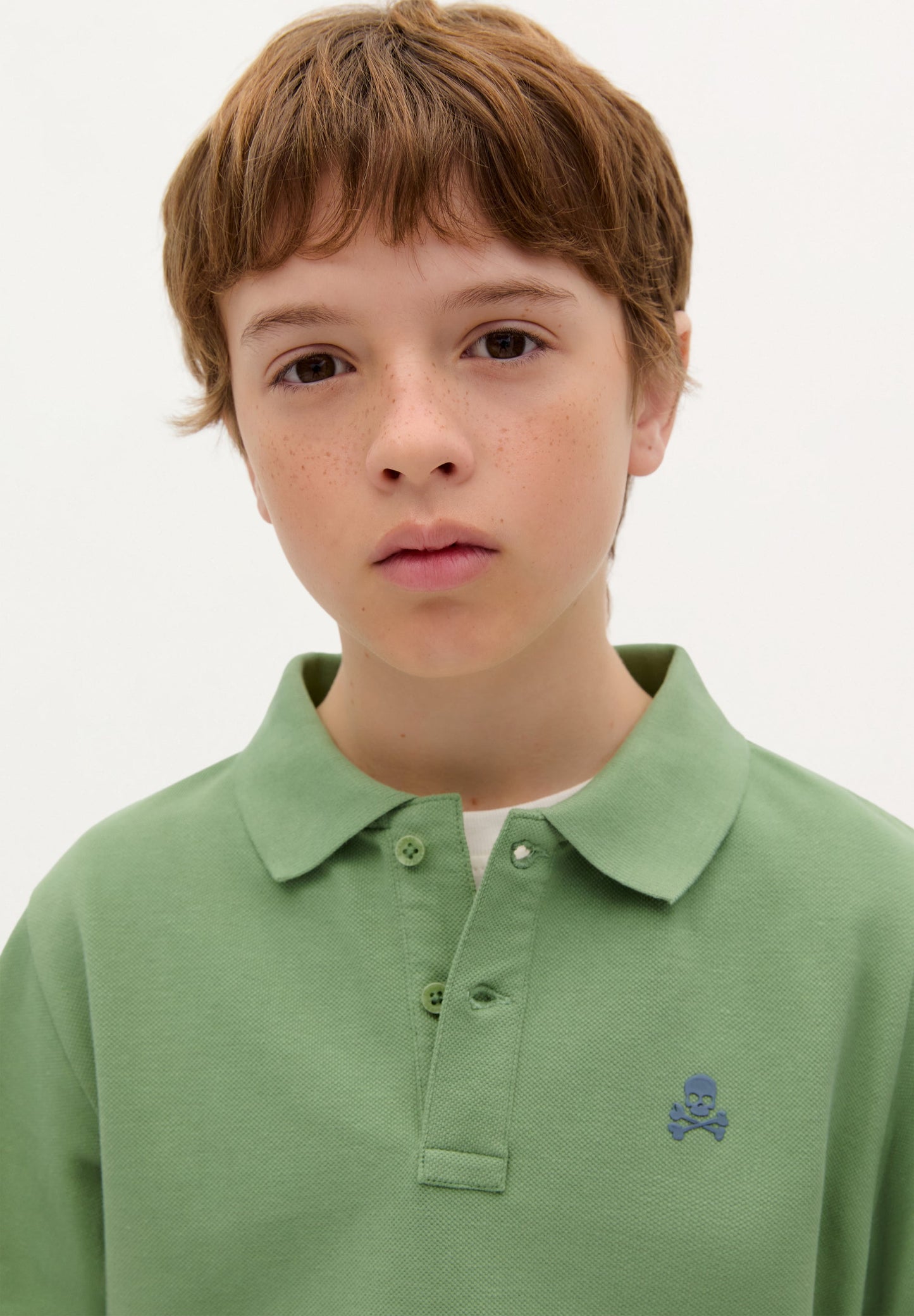 BASIC POLO SHIRT WITH SKULL DETAIL