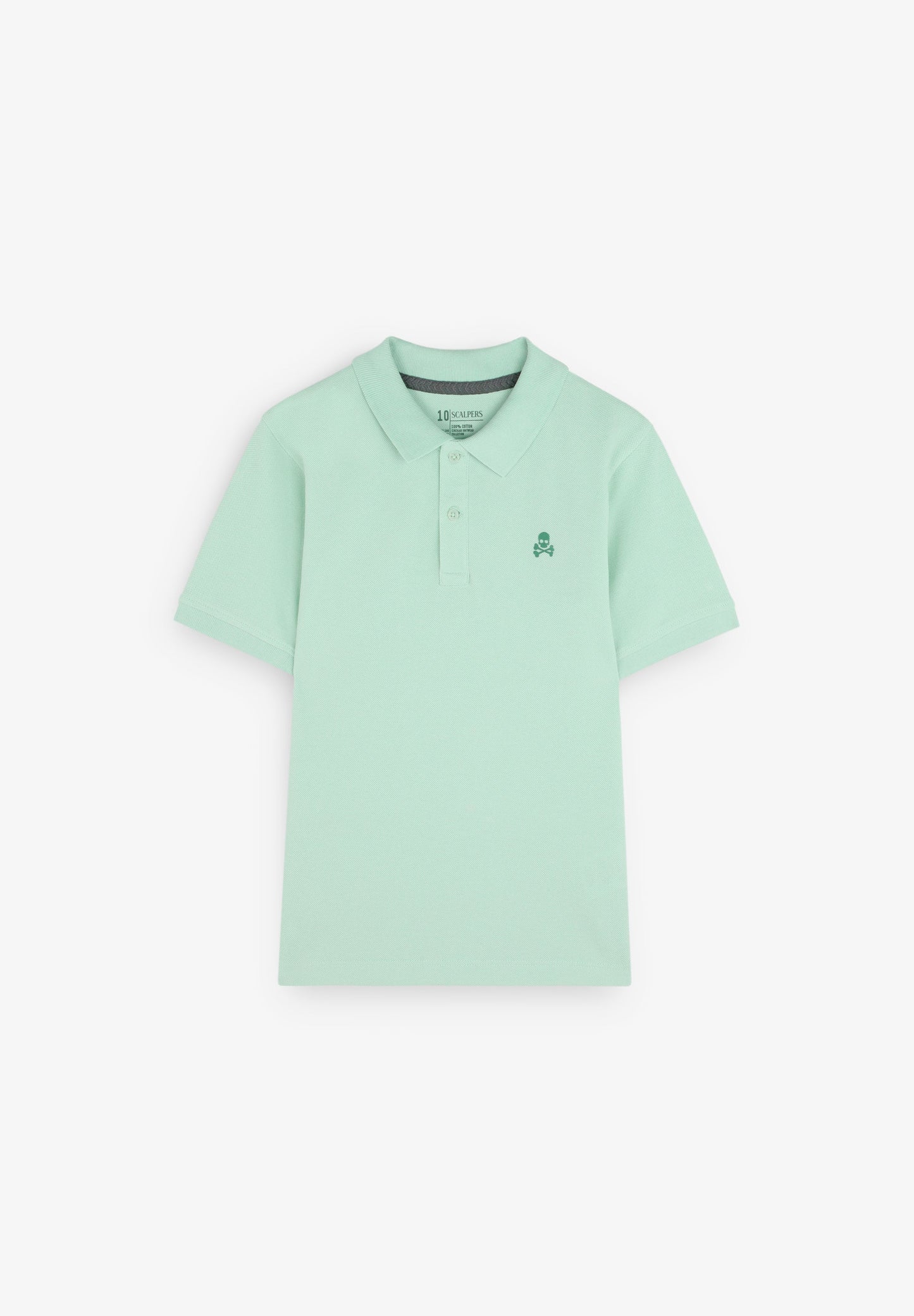 BASIC POLO SHIRT WITH SKULL DETAIL