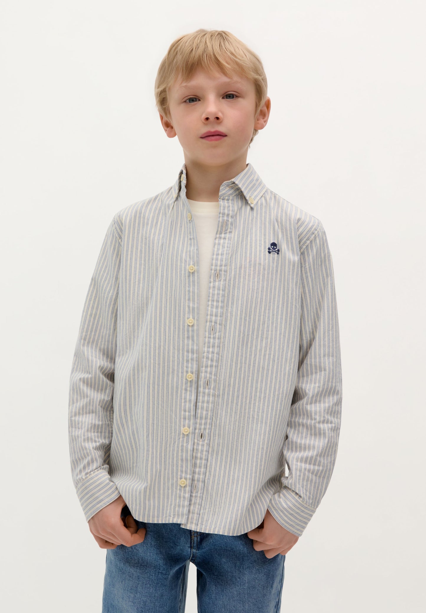 STRIPED SHIRT AND LOGO