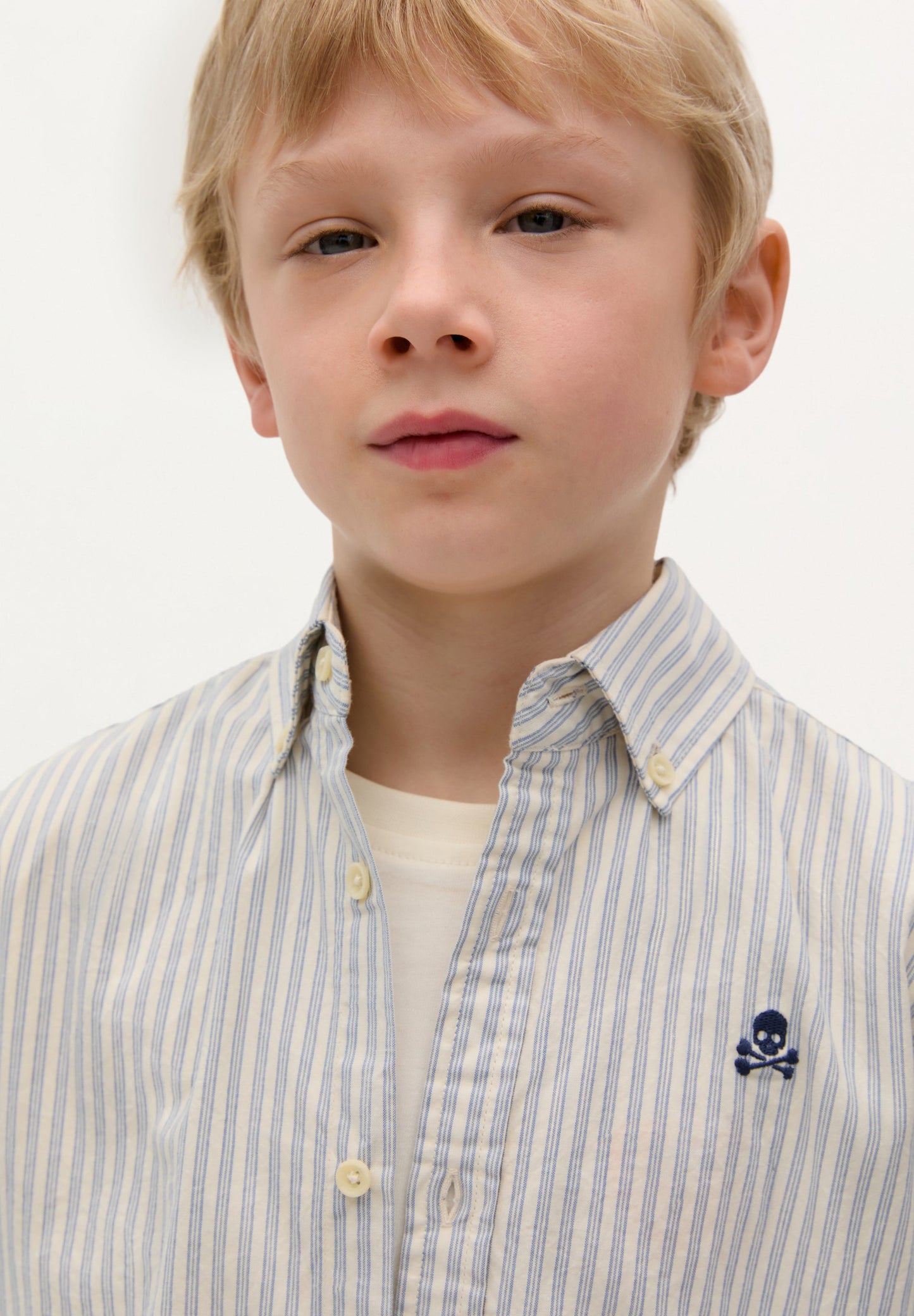 STRIPED SHIRT AND LOGO