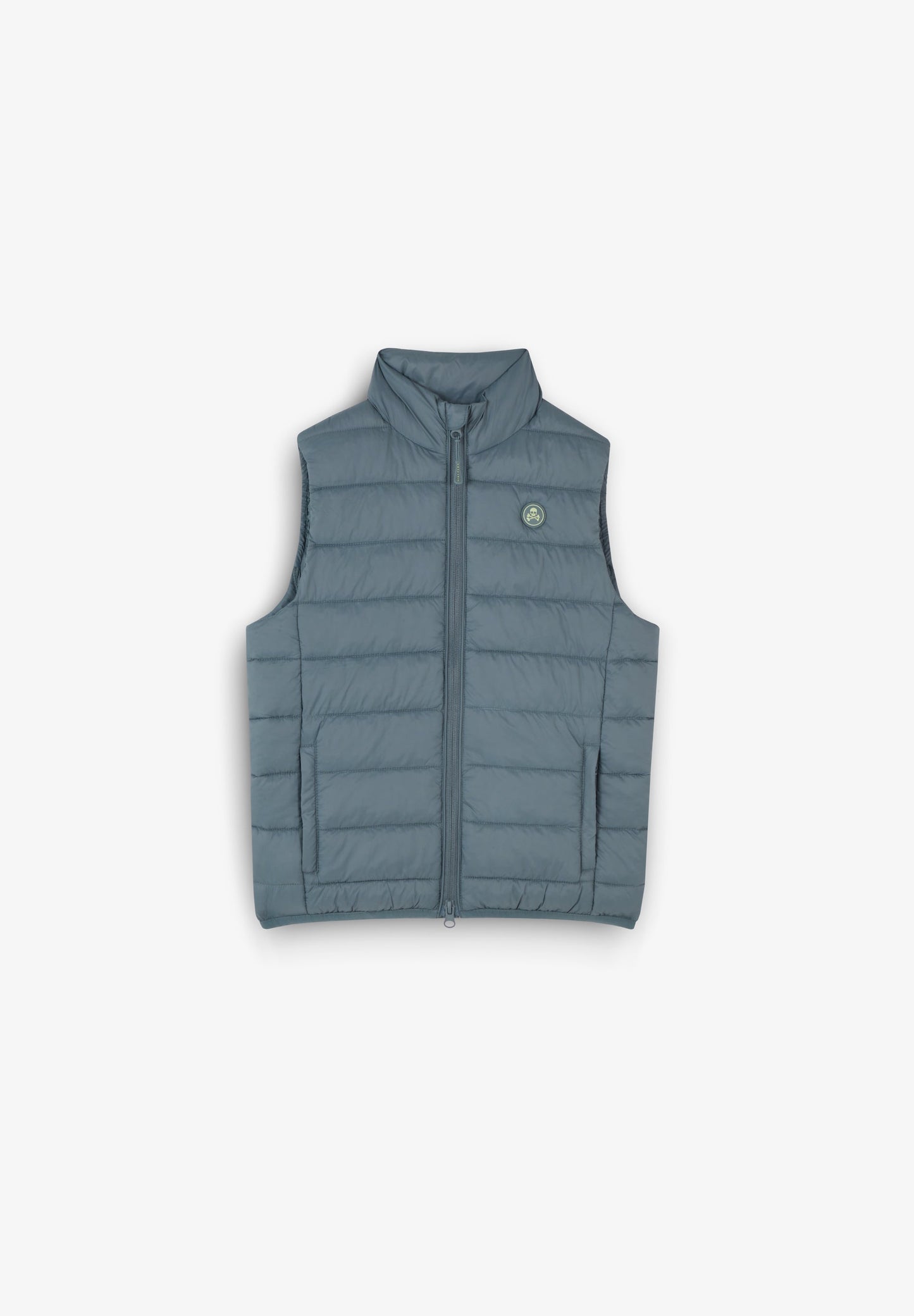 PUFFER VEST WITH SKULL