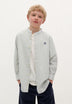 CHEMISE RAYURES COL MAO