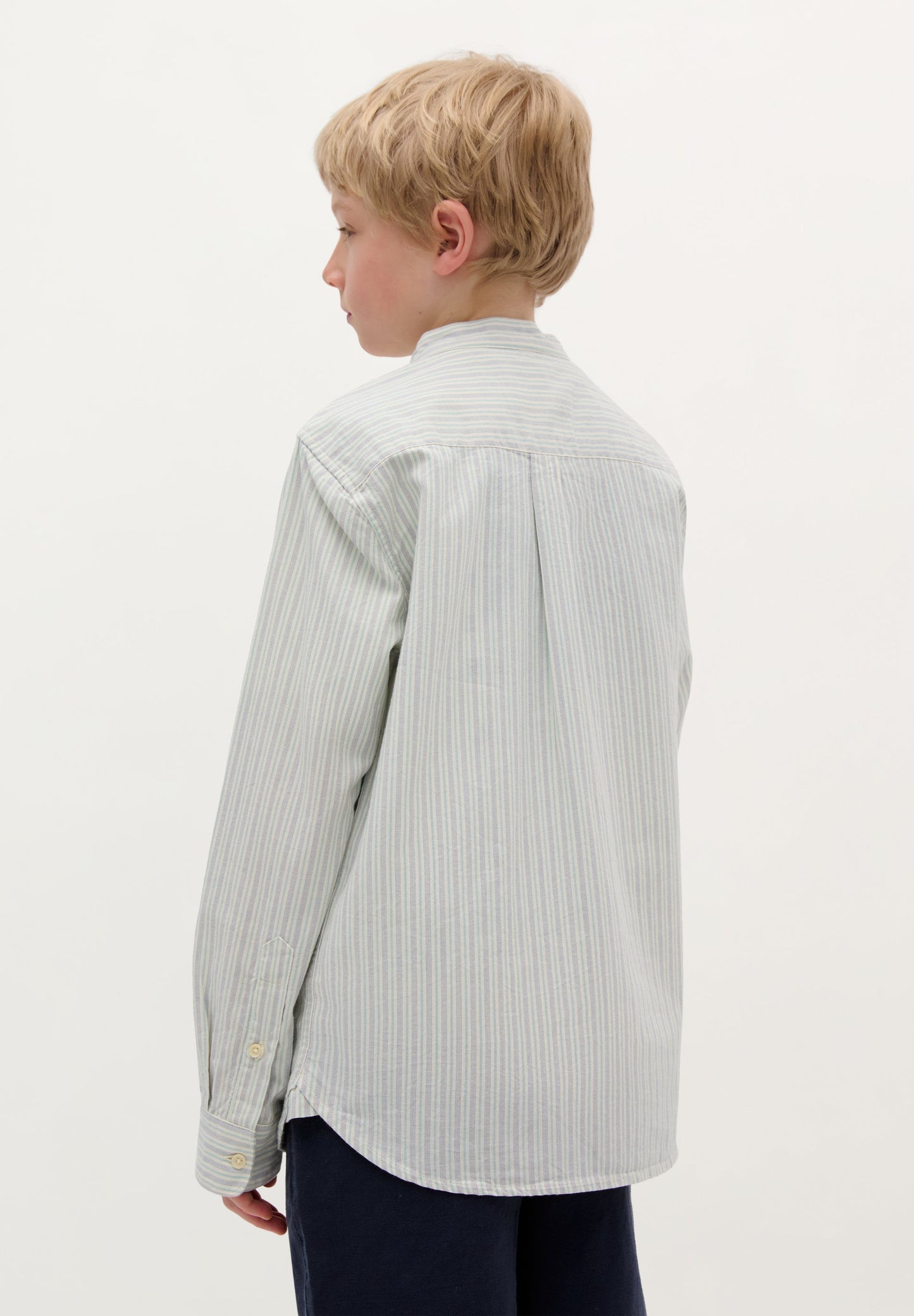 CHEMISE RAYURES COL MAO