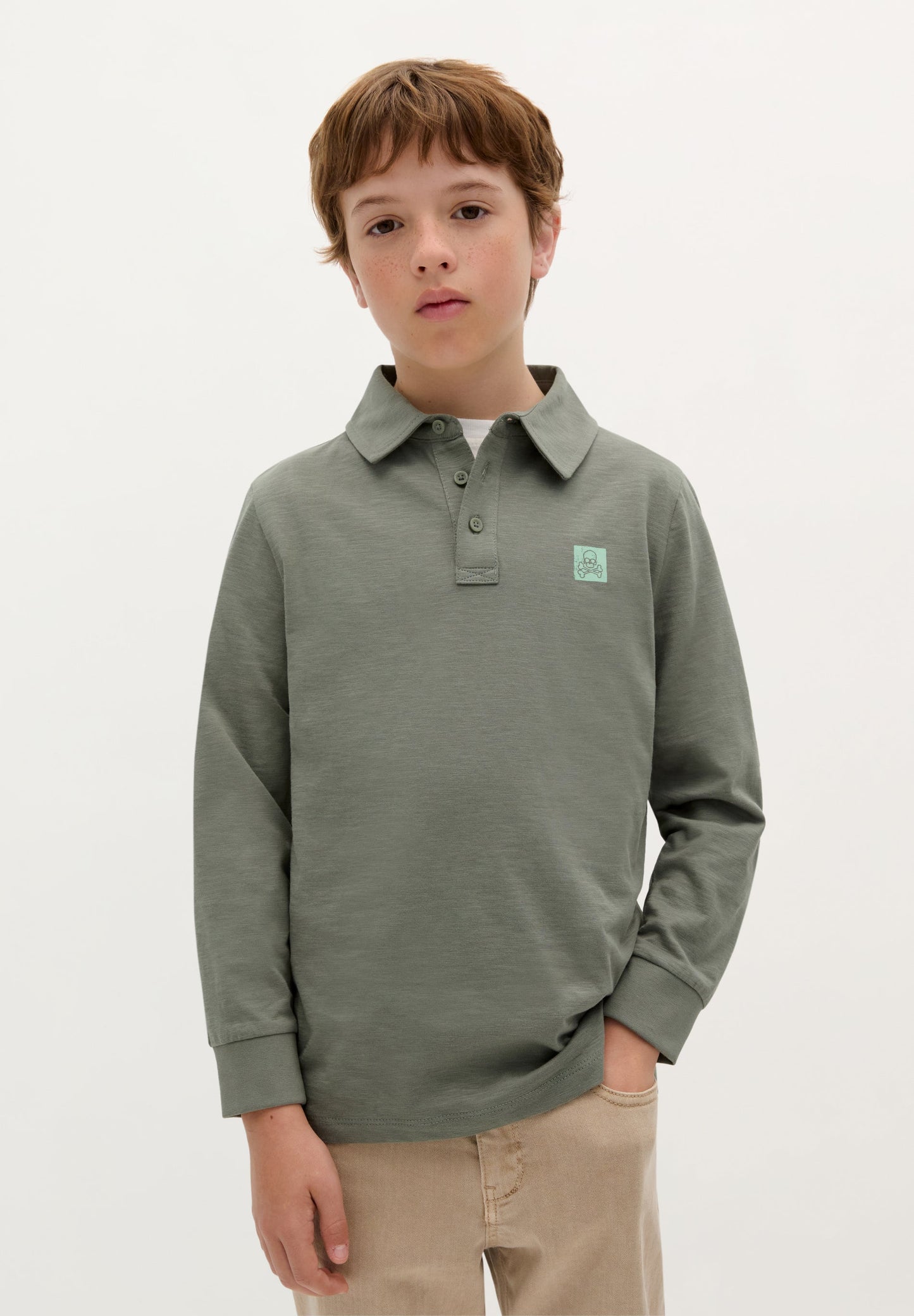 LONG SLEEVE PRINT POLO
