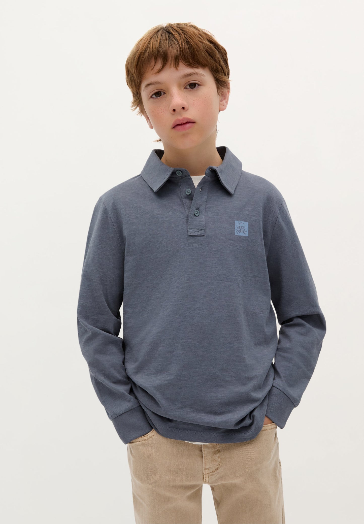 LONG SLEEVE PRINT POLO