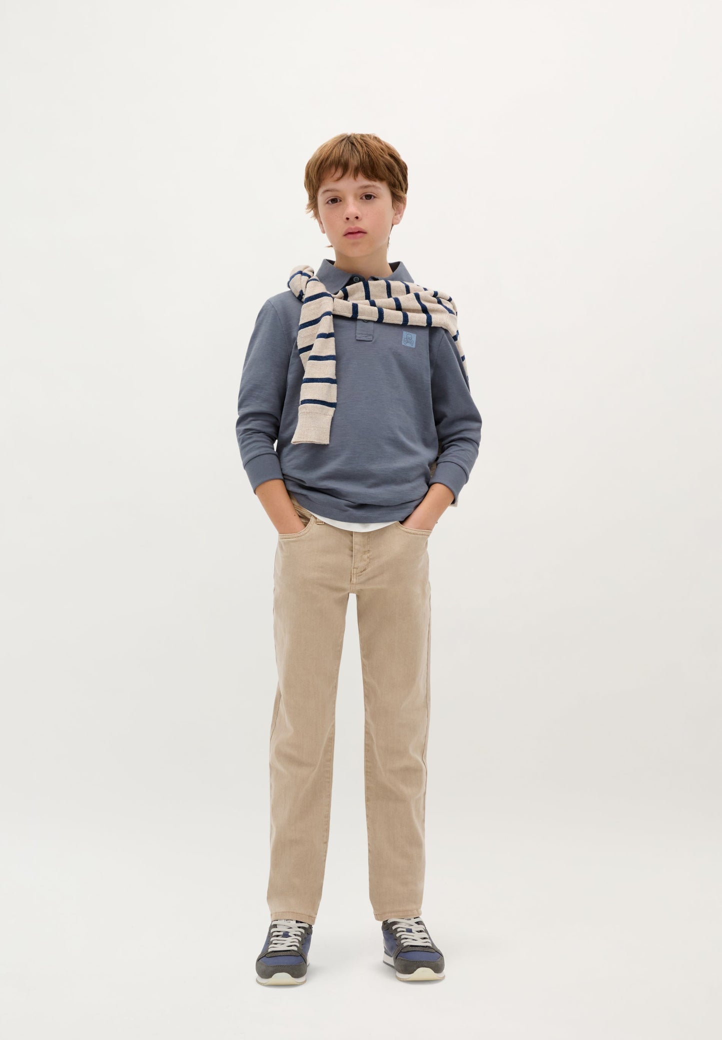 LONG SLEEVE PRINT POLO