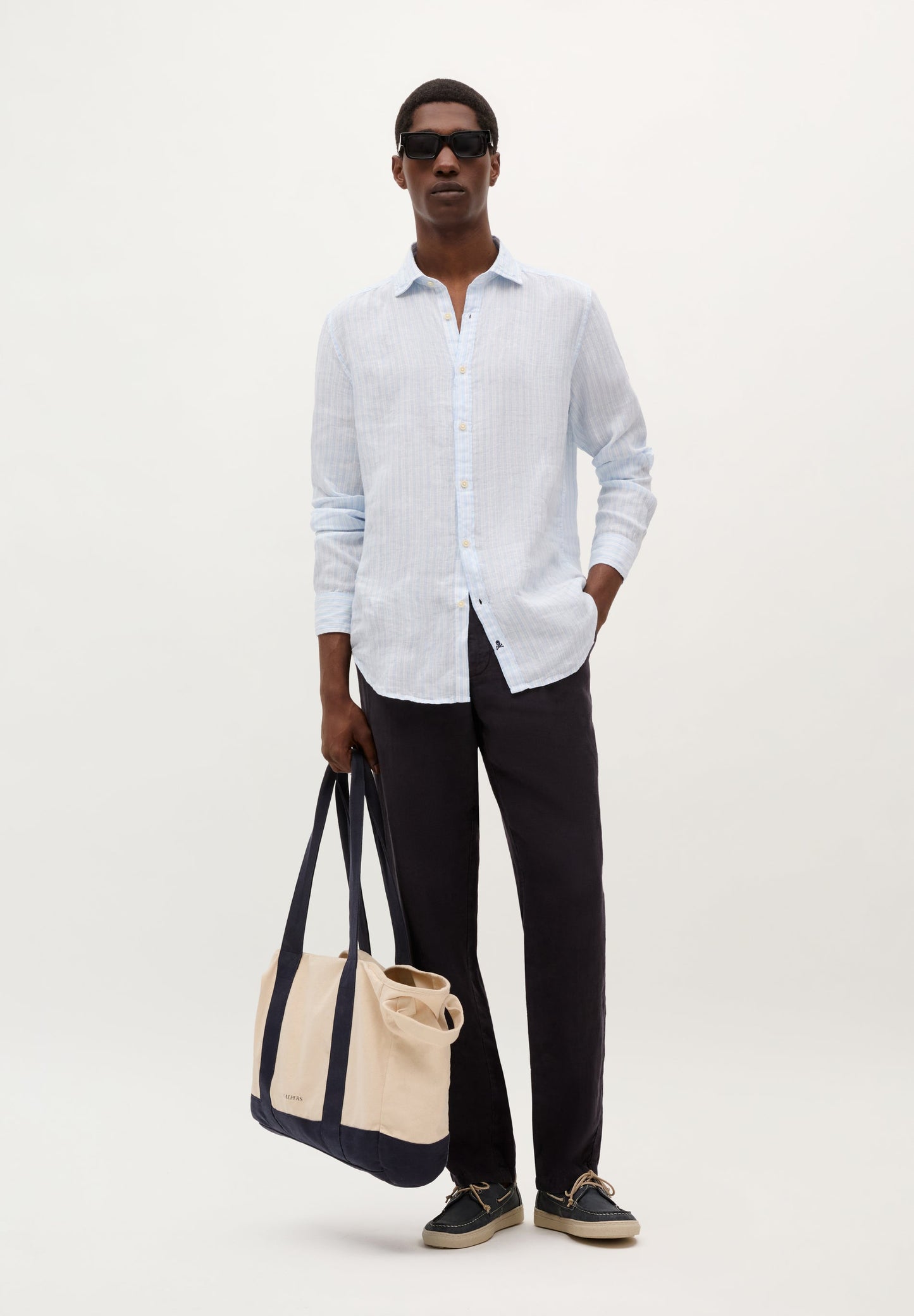 STRIPED 100% LINEN SHIRT