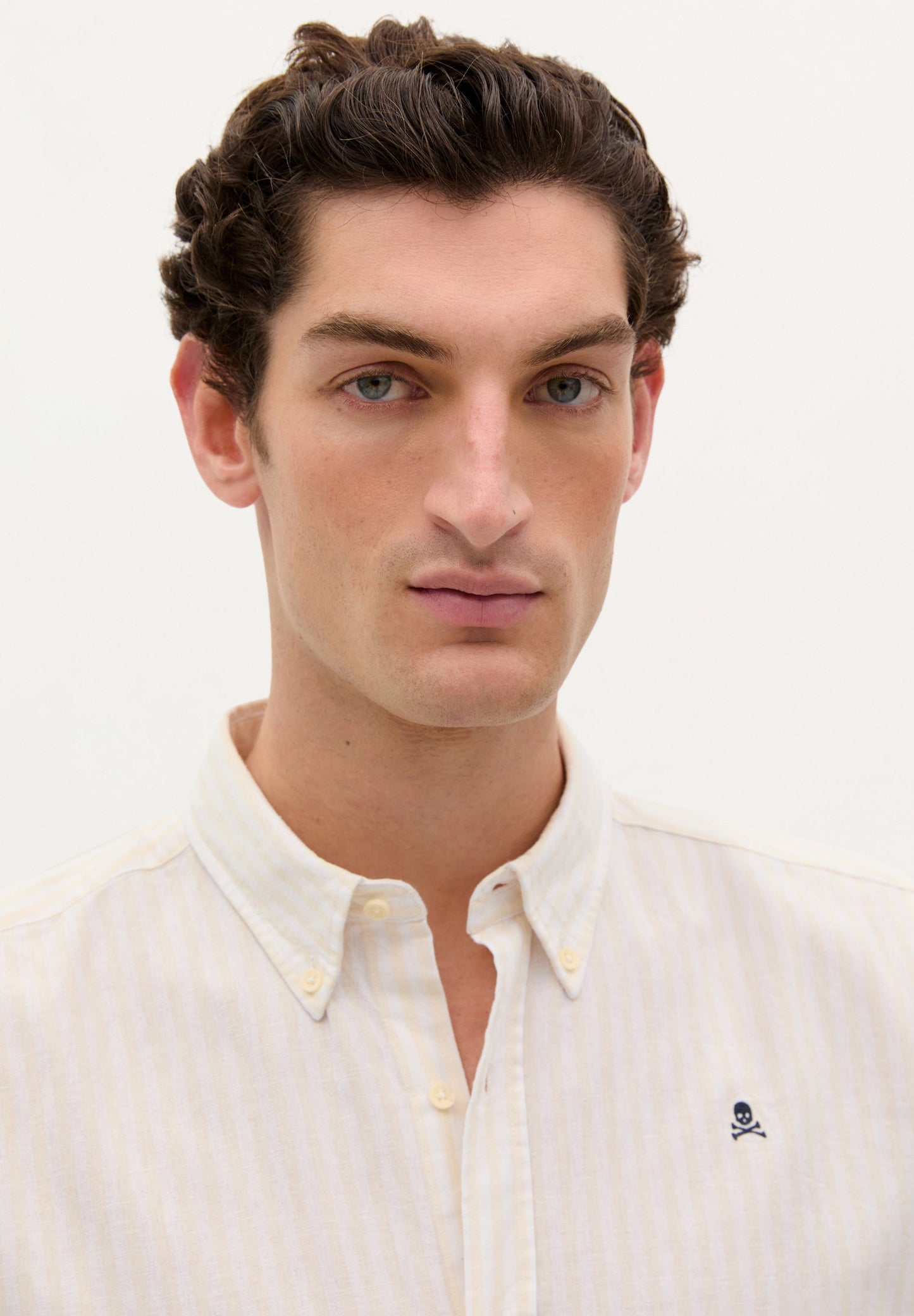 STRIPE SHIRT WITH BUTTON-DOWN COLLAR