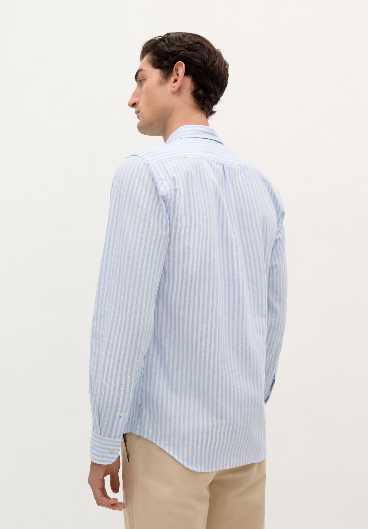 STRIPE SHIRT WITH BUTTON-DOWN COLLAR