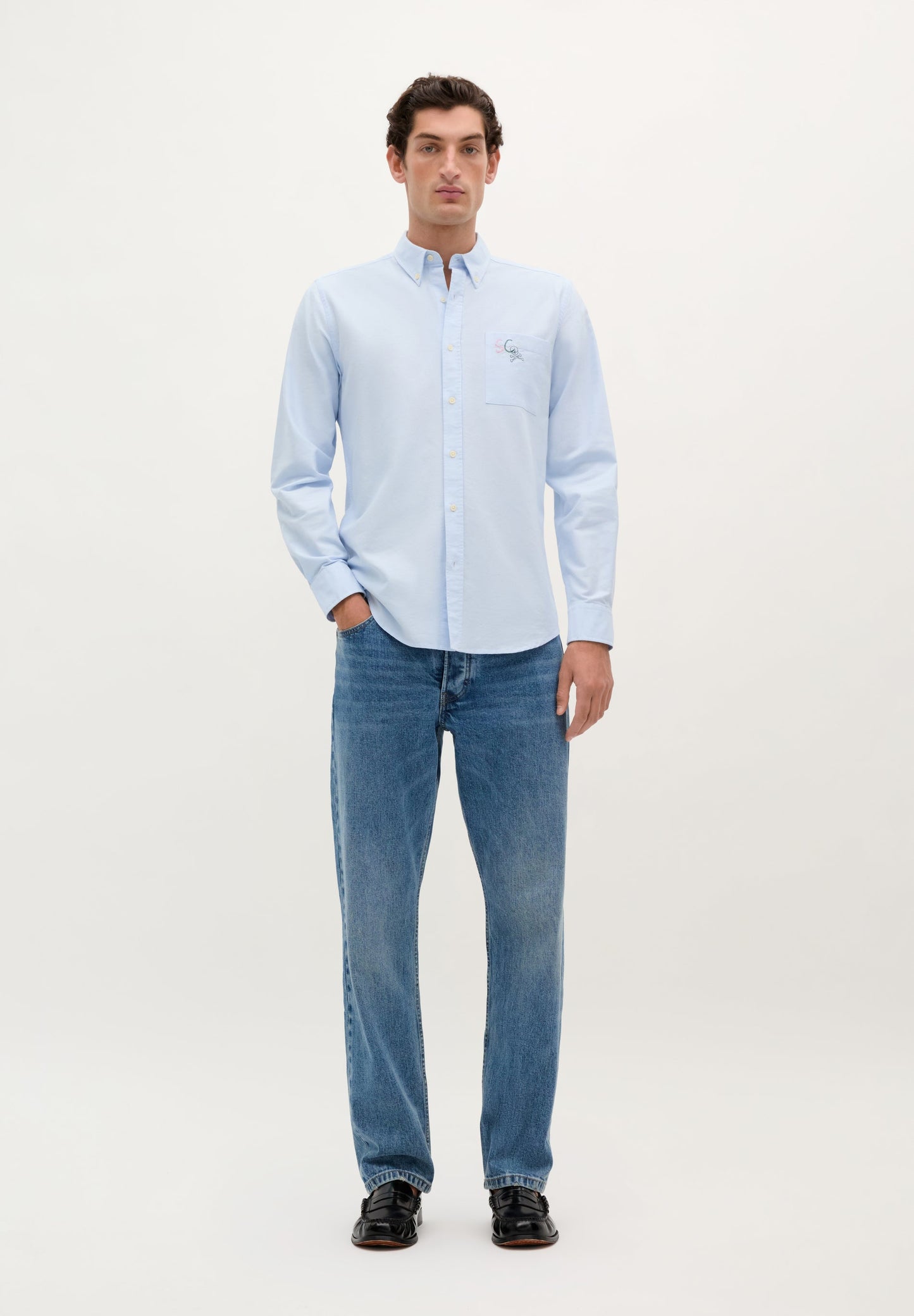OXFORD SHIRT WITH EMBROIDERED POCKET