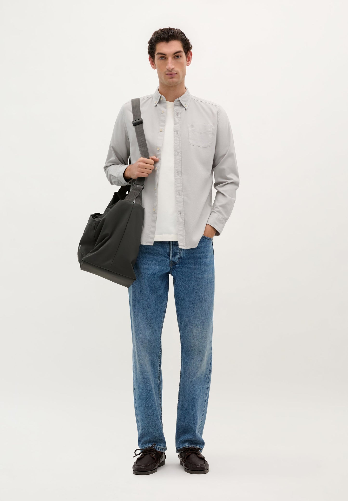 BUTTON COLLAR SKULL SHIRT