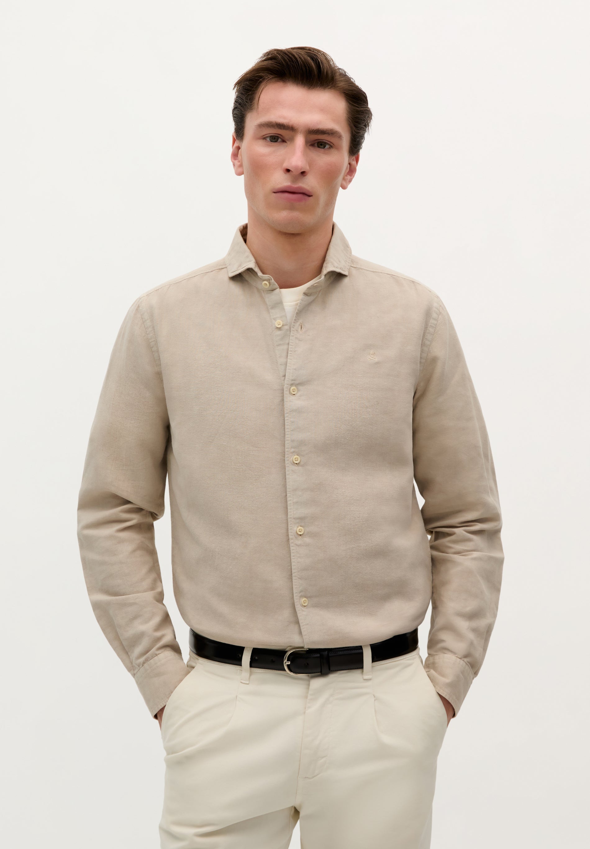 LINEN SKULL SHIRT