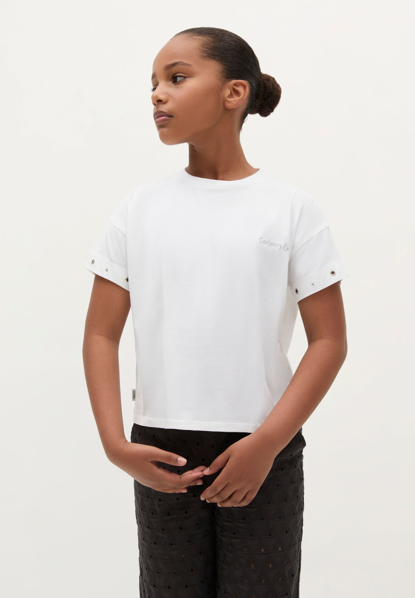 T-SHIRT WITH STUDS DETAIL