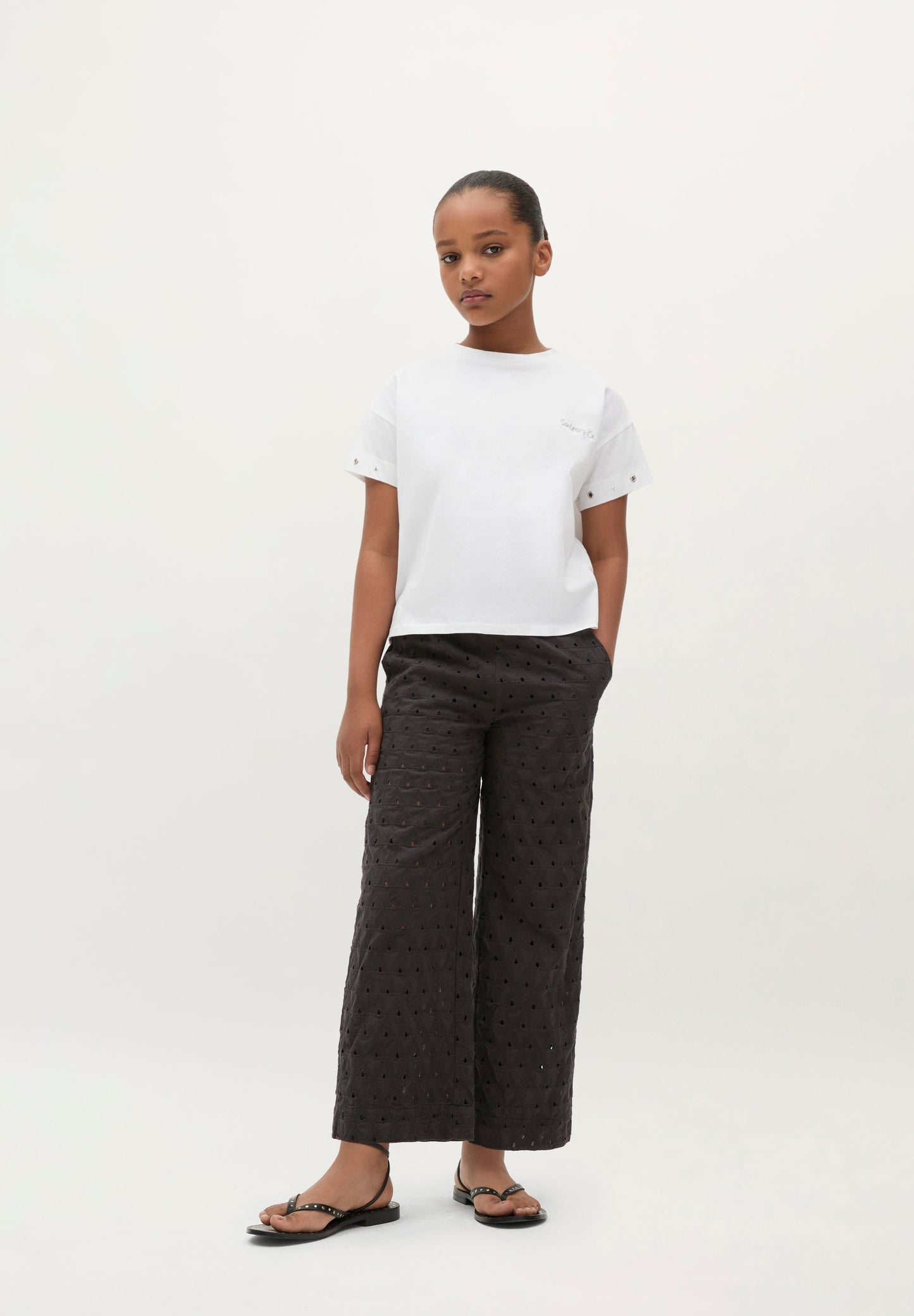 T-SHIRT WITH STUDS DETAIL