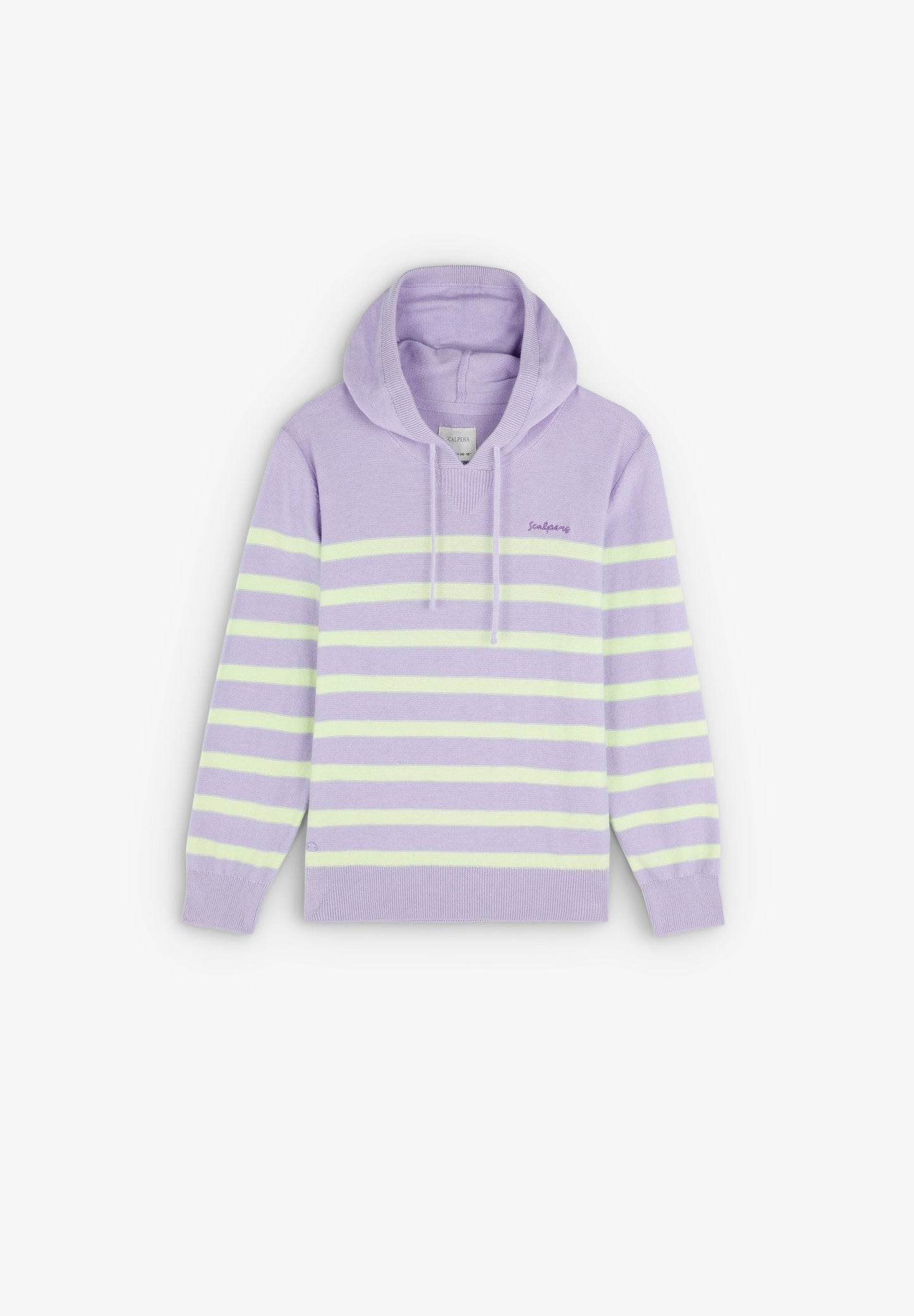 STRIPED KNIT HOODIE