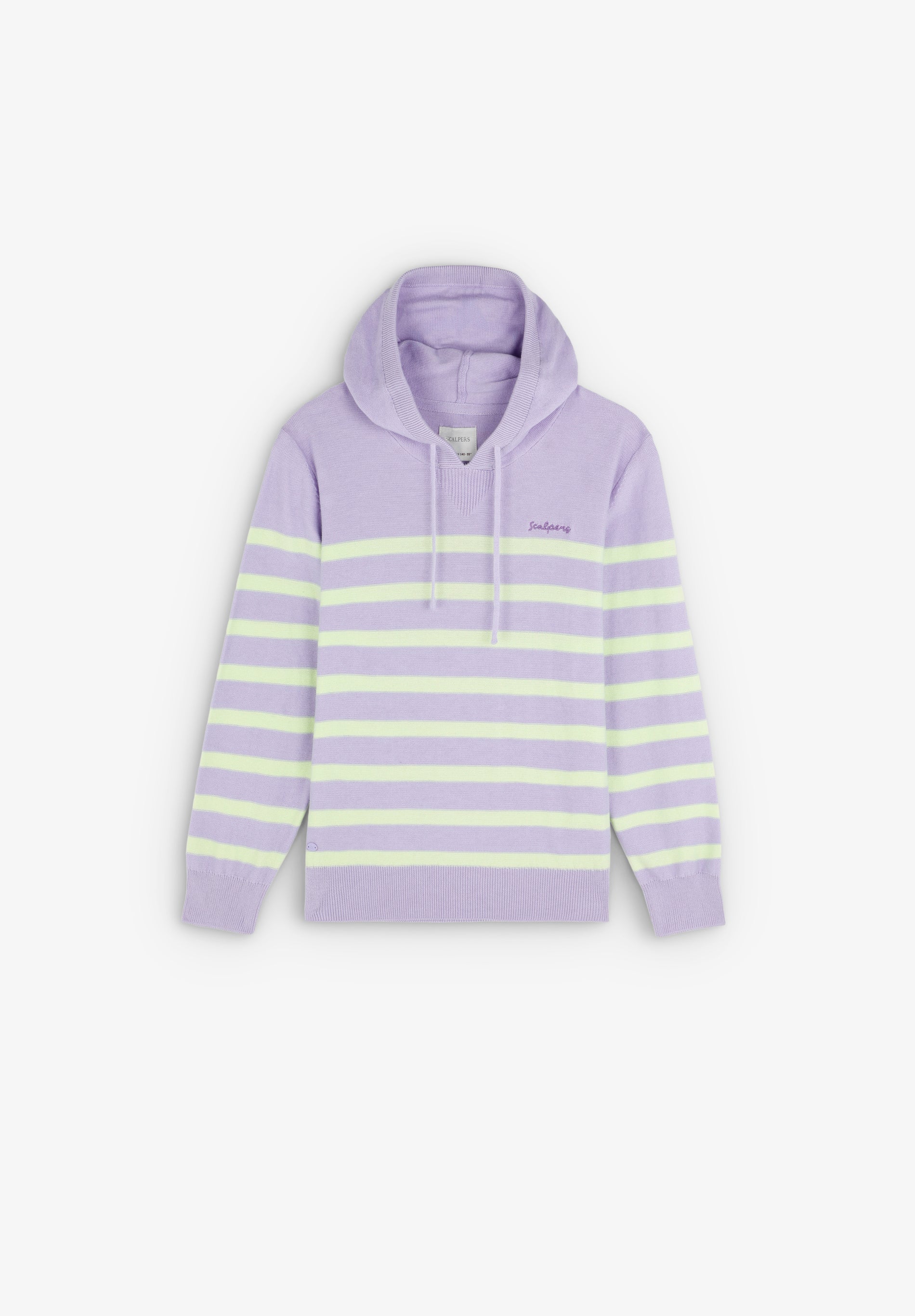 STRIPED KNIT HOODIE