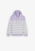 STRIPED KNIT HOODIE