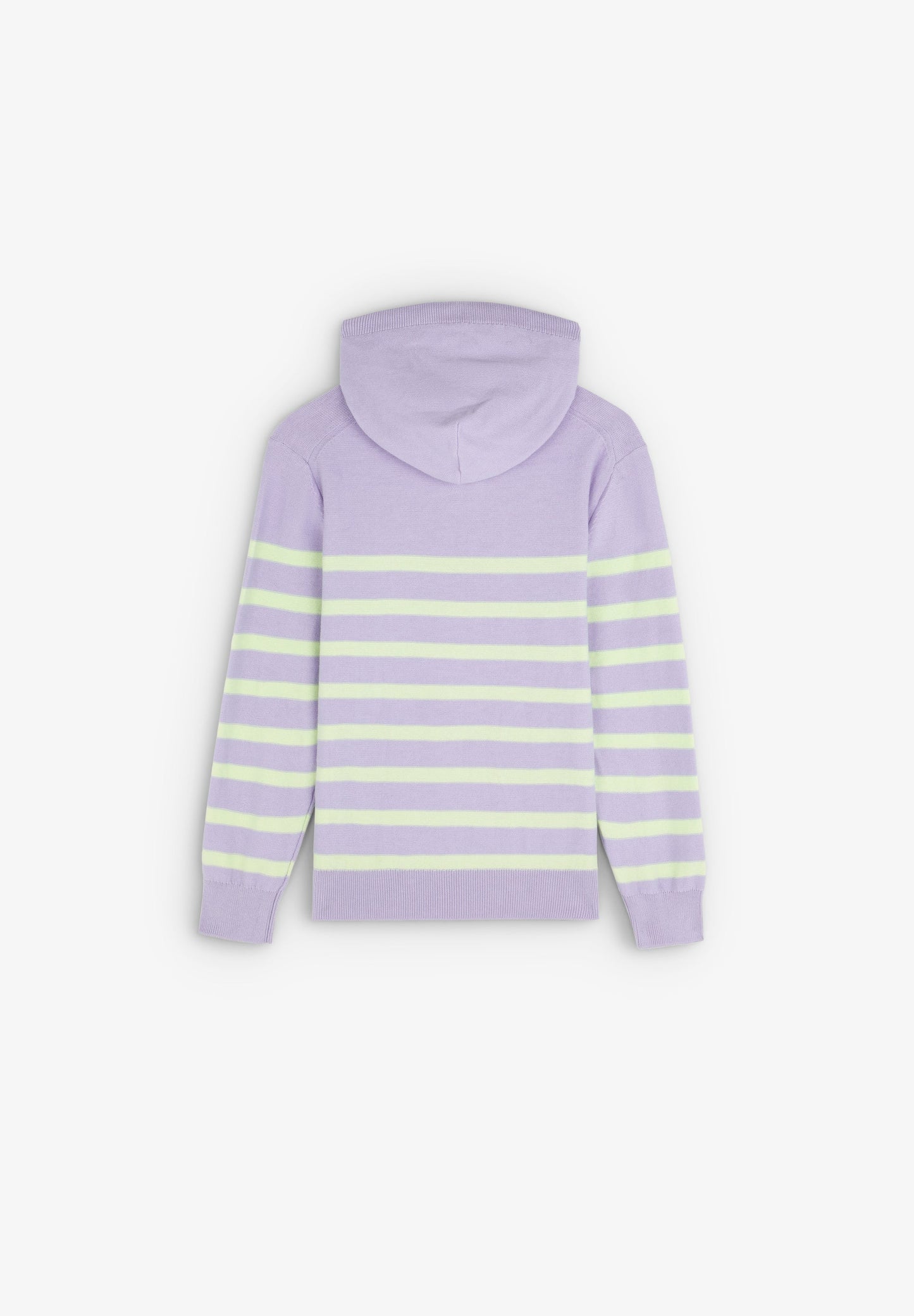 STRIPED KNIT HOODIE