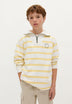 STRIPED PRINT SWEATSHIRT