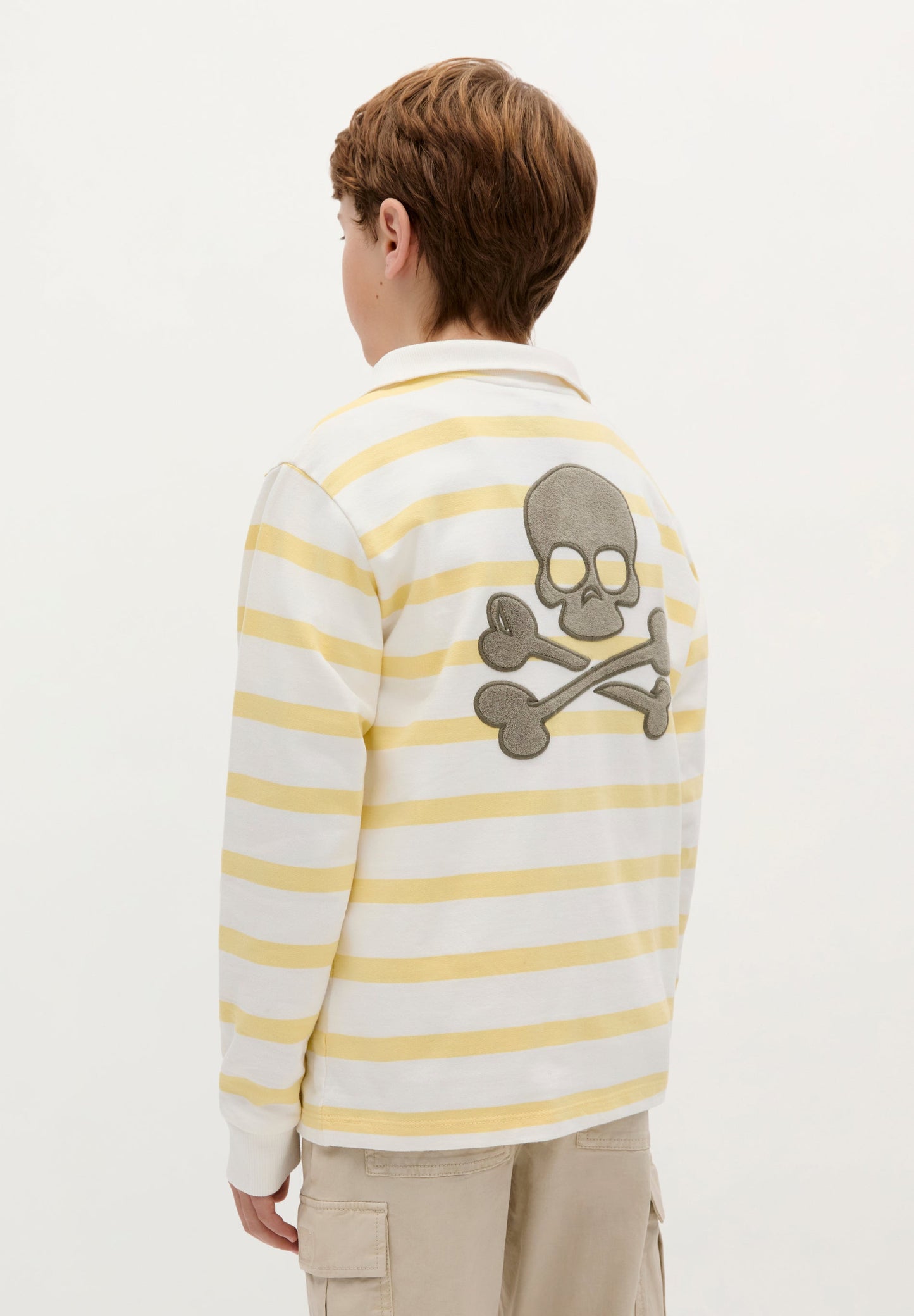 STRIPED PRINT SWEATSHIRT