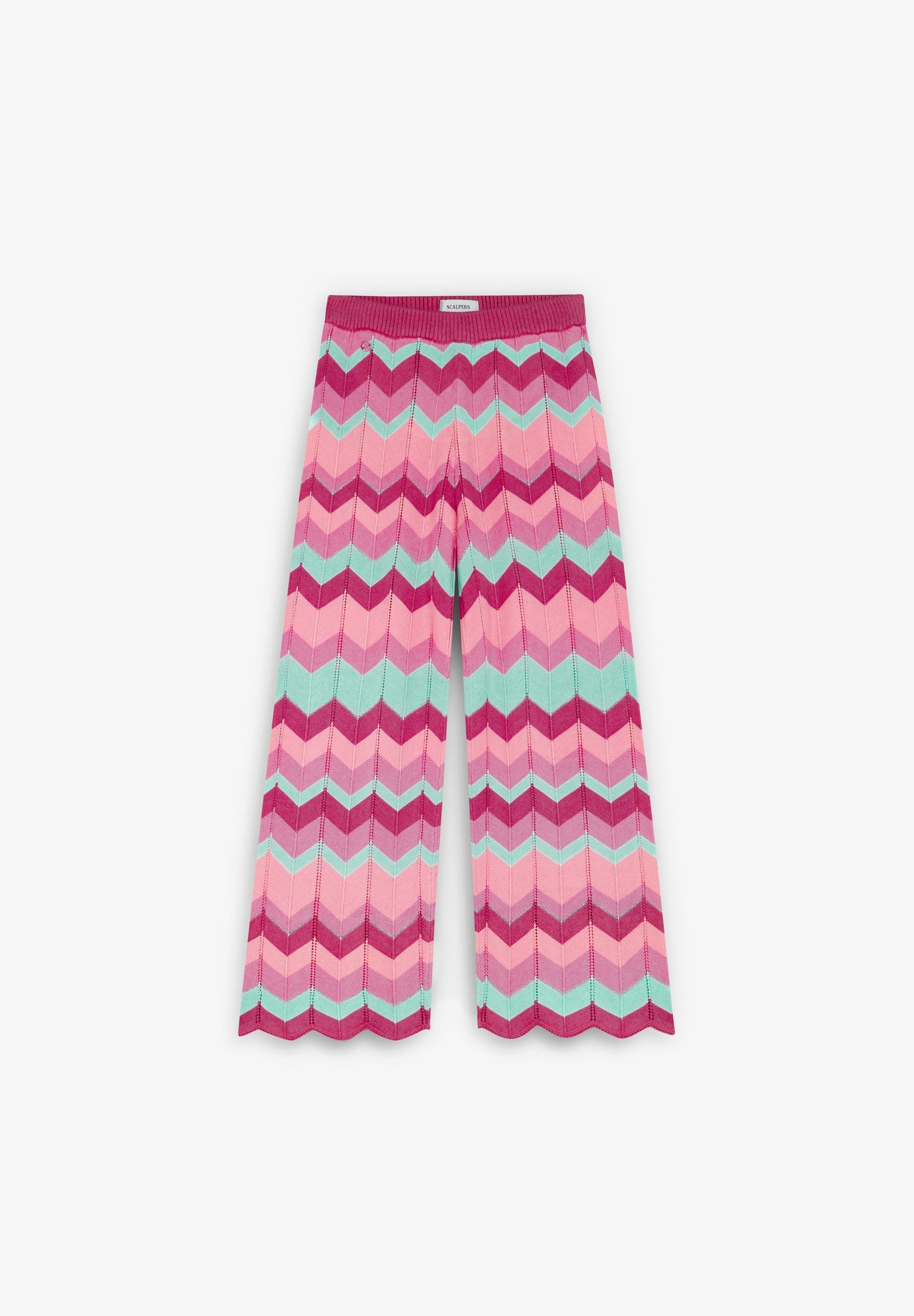 PANTALON EN MAILLE IMPRIMÉ ZIGZAG