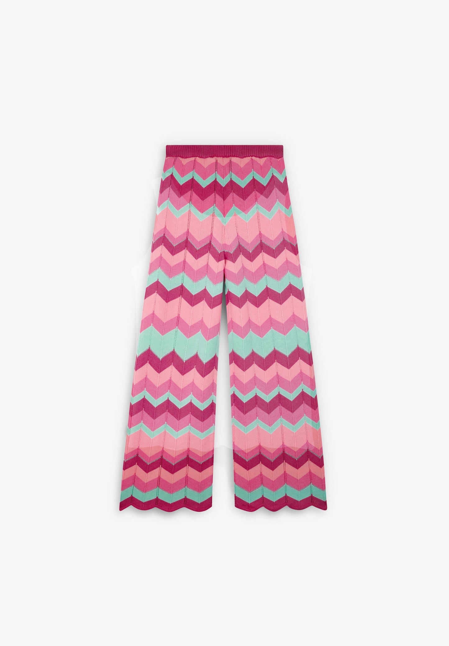 PANTALON EN MAILLE IMPRIMÉ ZIGZAG