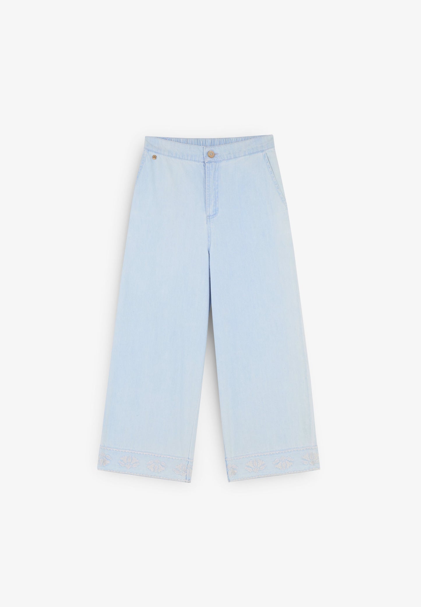 TROUSERS WITH EMBROIDERED DETAILS