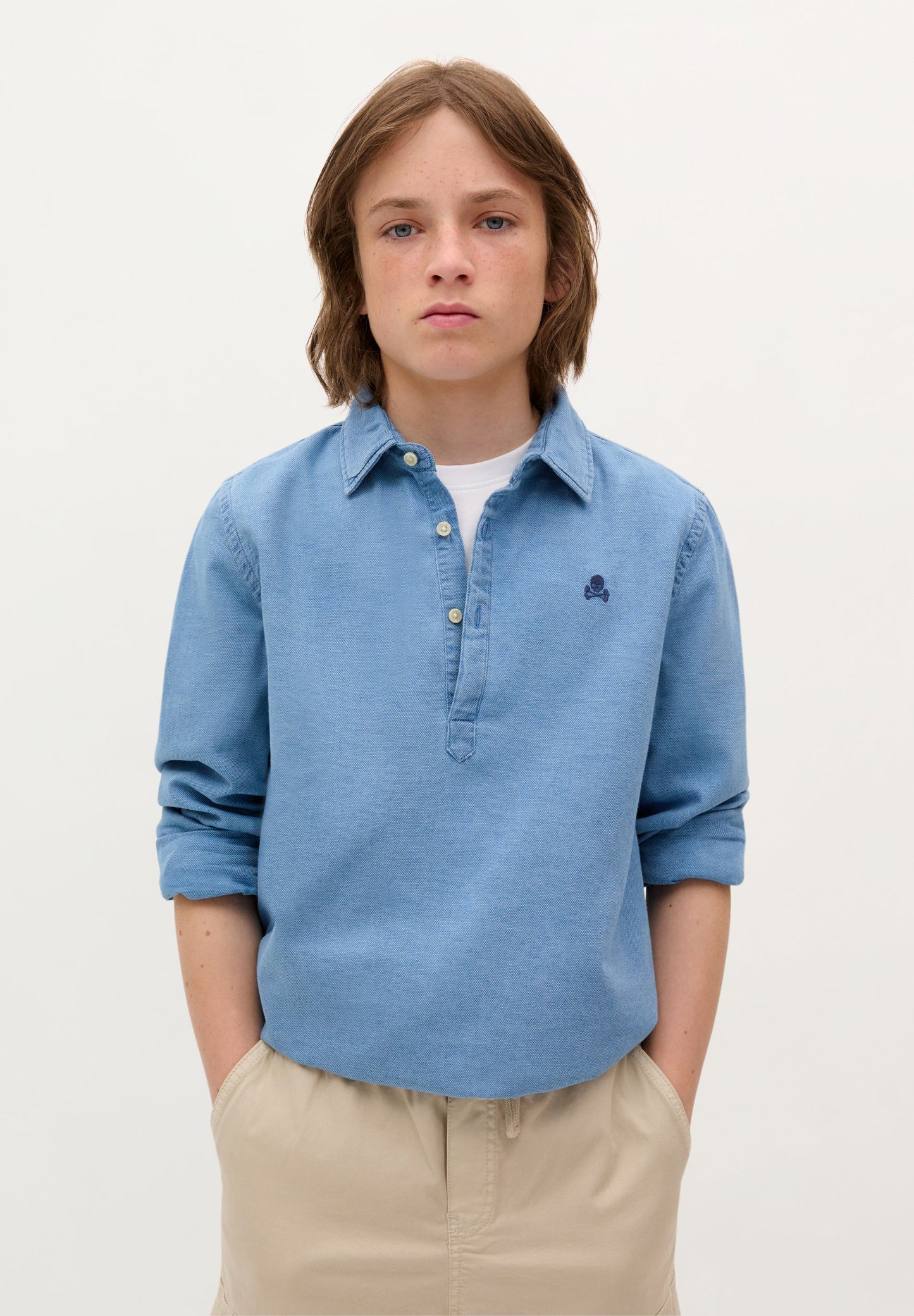 POLO CHEMISE DENIM SKULL