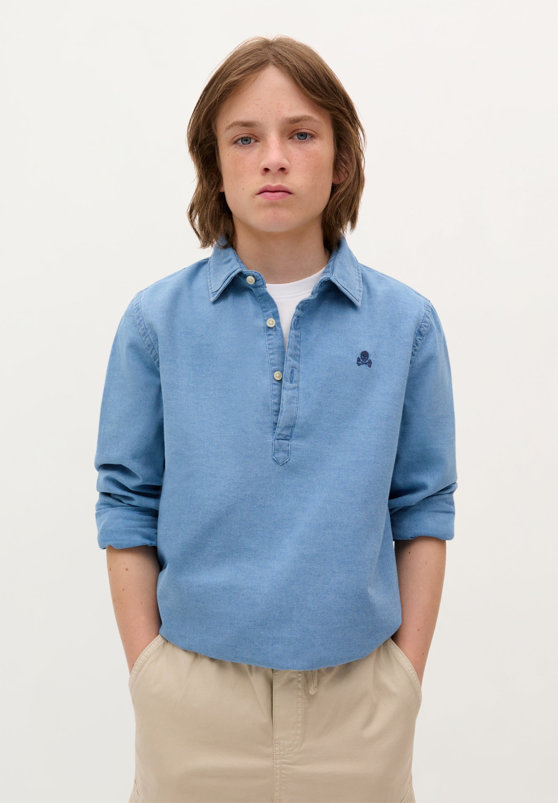 POLO CHEMISE DENIM SKULL