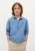 SKULL DENIM POLO SHIRT