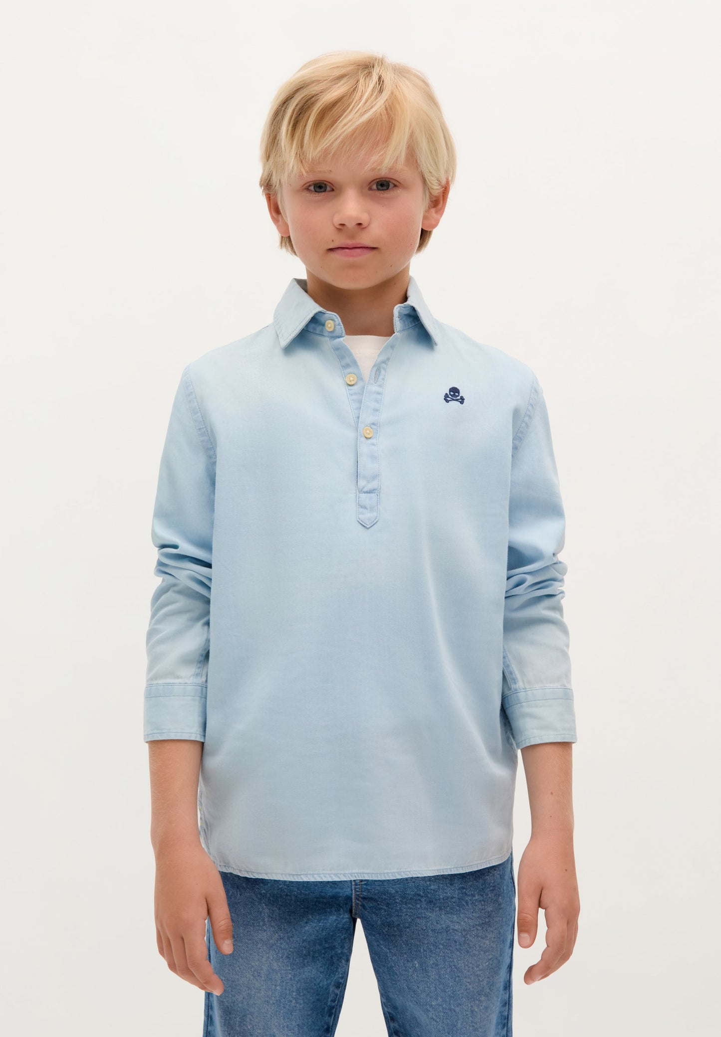 POLO CHEMISE DENIM SKULL