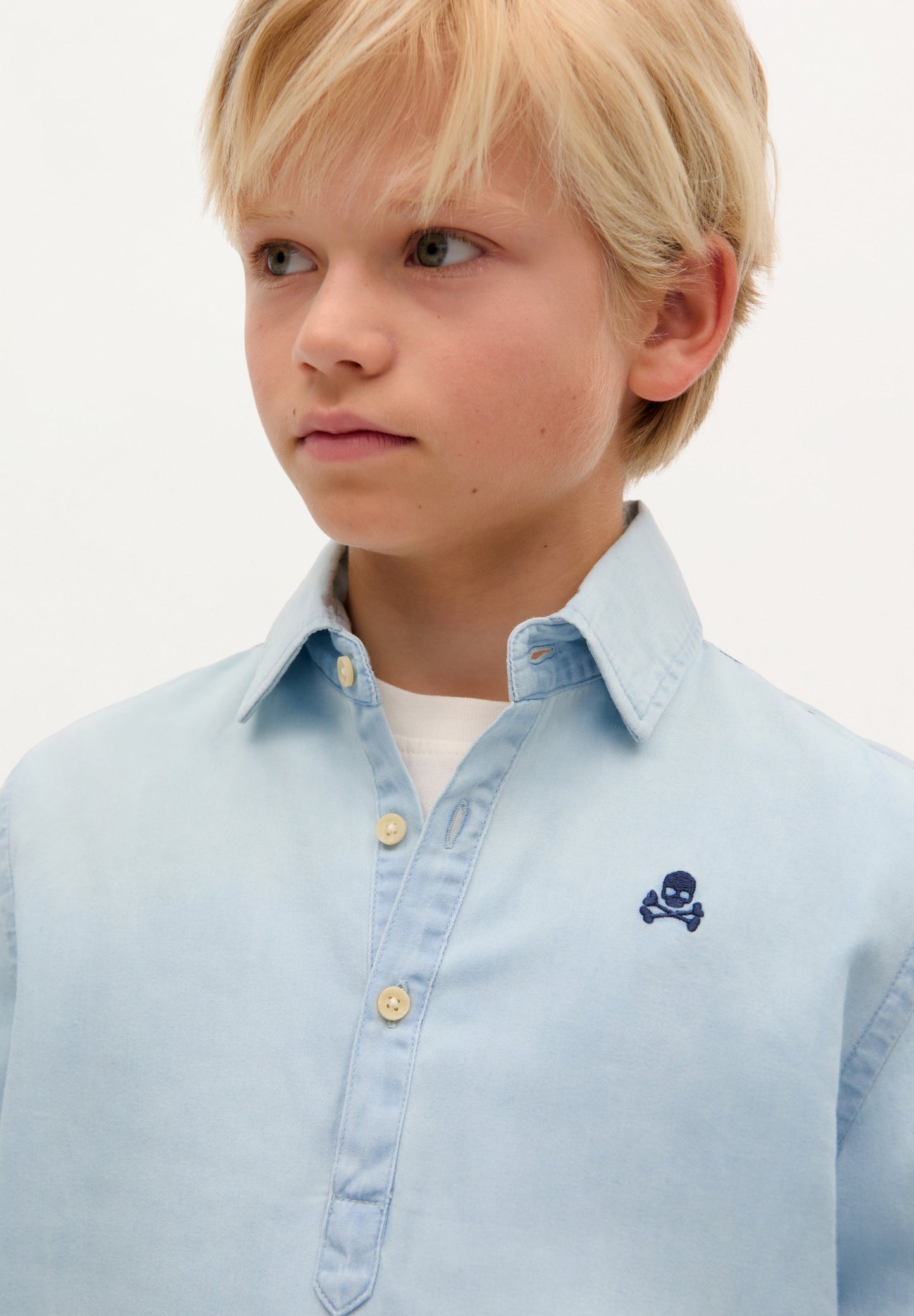 POLO CHEMISE DENIM SKULL