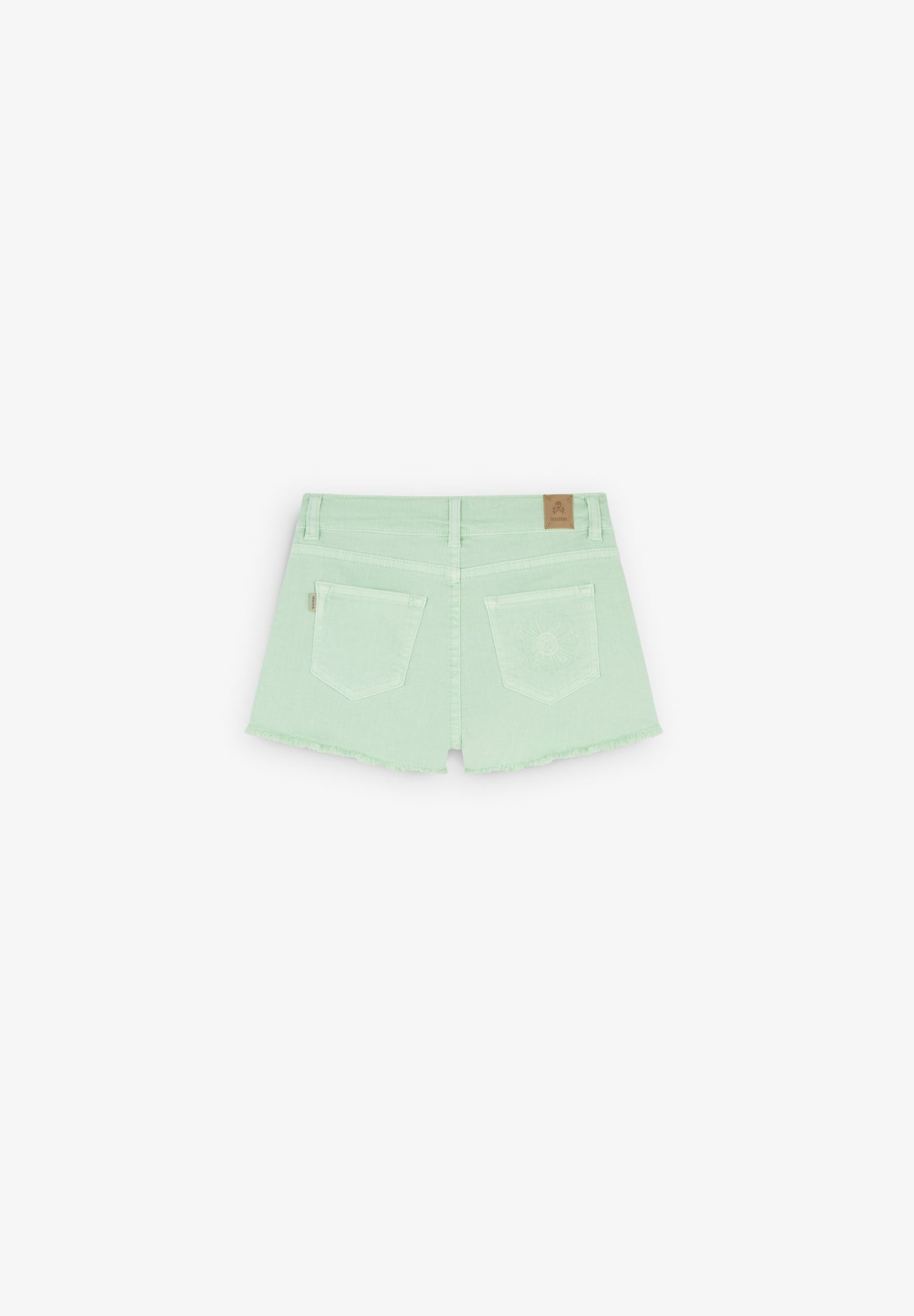 BERMUDA SHORTS WITH FLOWER EMBROIDERY