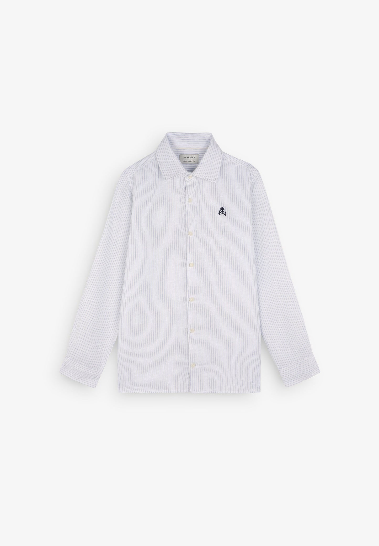CHEMISE LIN RAYURES SKULL