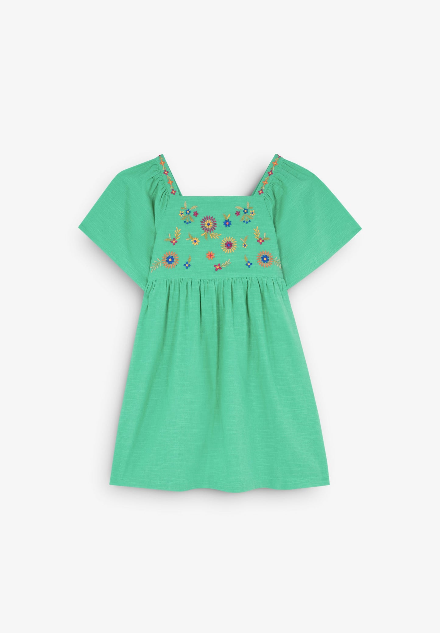 ROBE COTON FLEURS BRODÉES