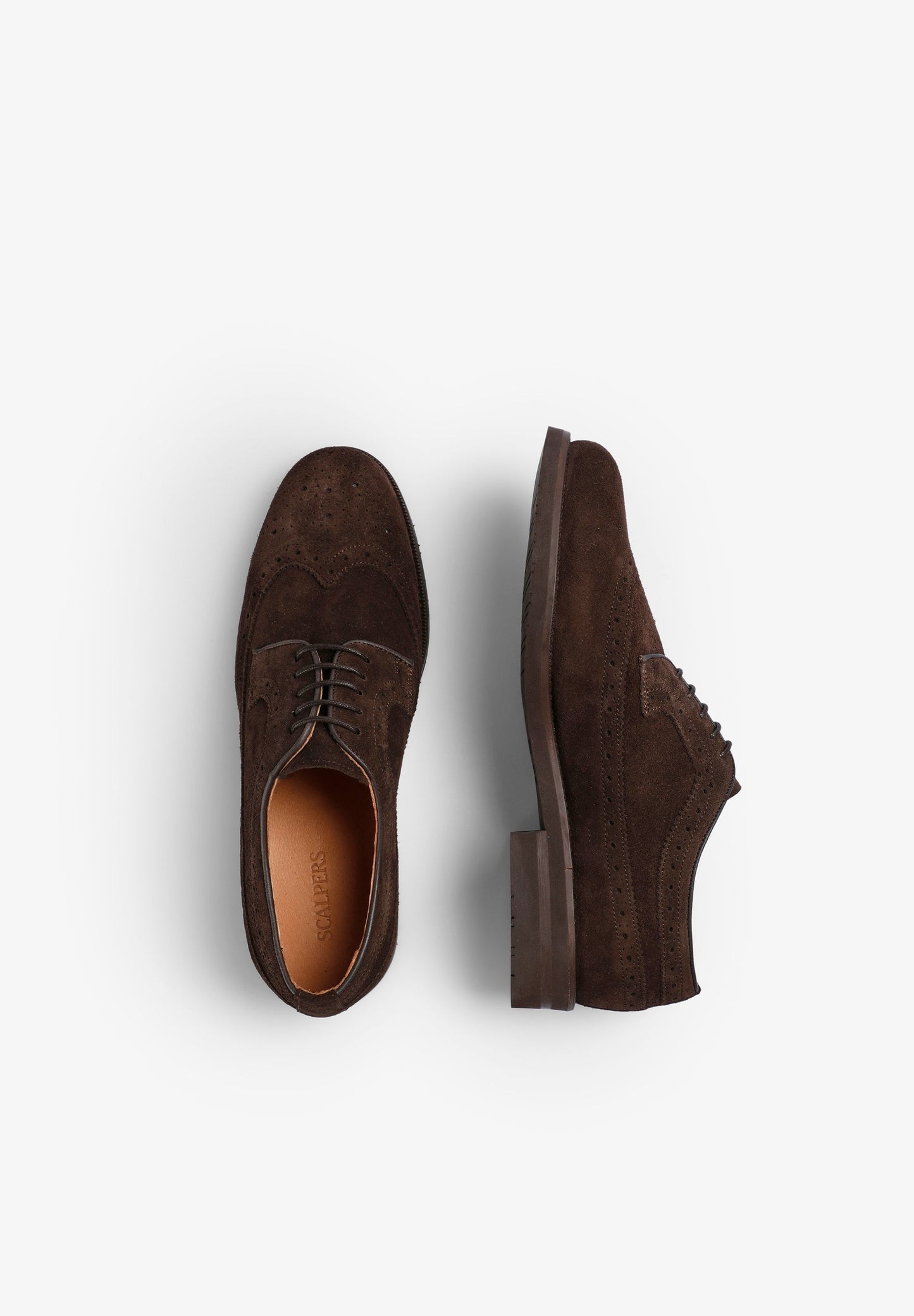 CONTRAST SUEDE DERBY SHOES