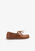 EINFARBIGE BOOTSSCHUHE AUS LEDER