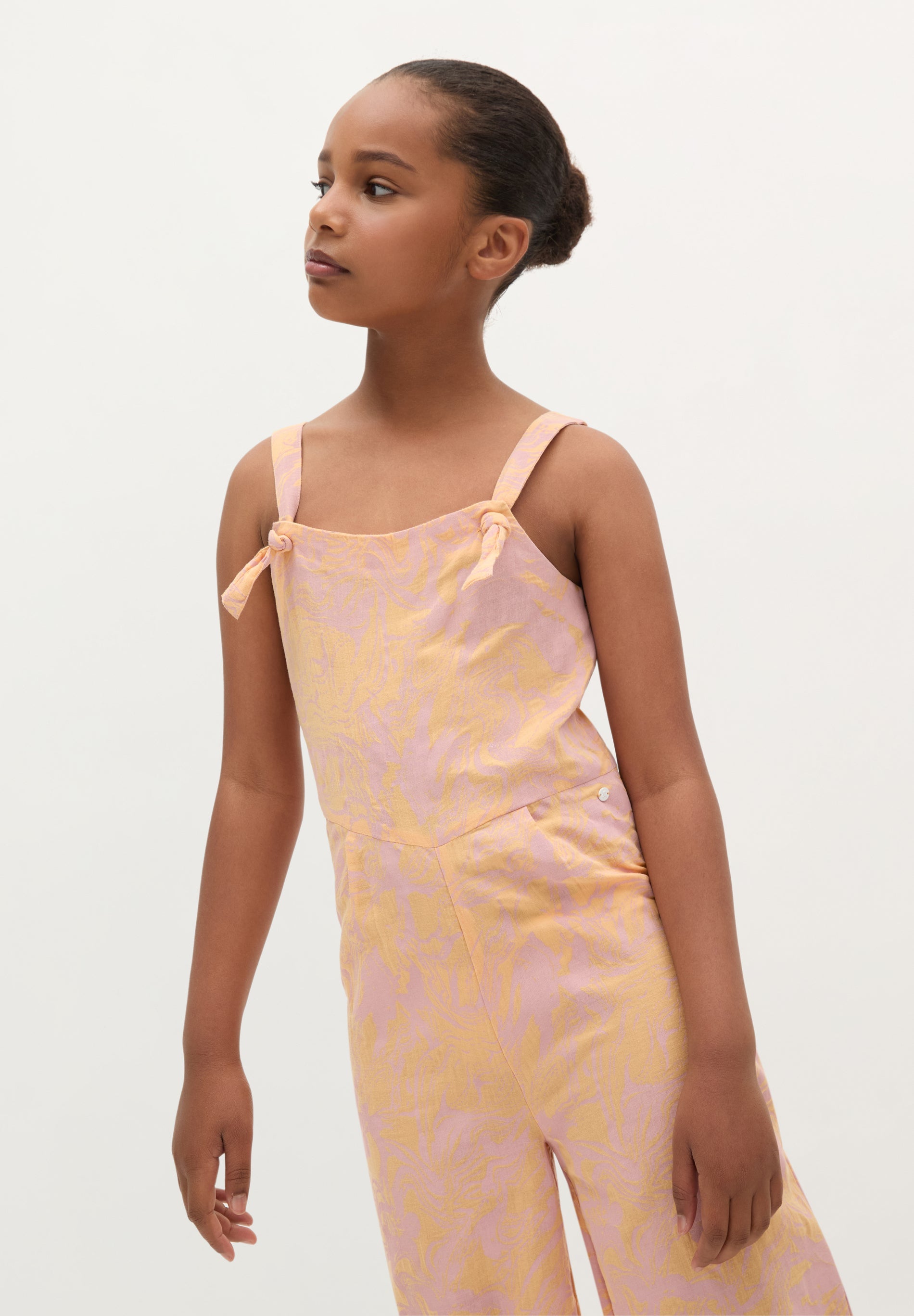 PRINTED JUMPSUIT WITH DARTS
