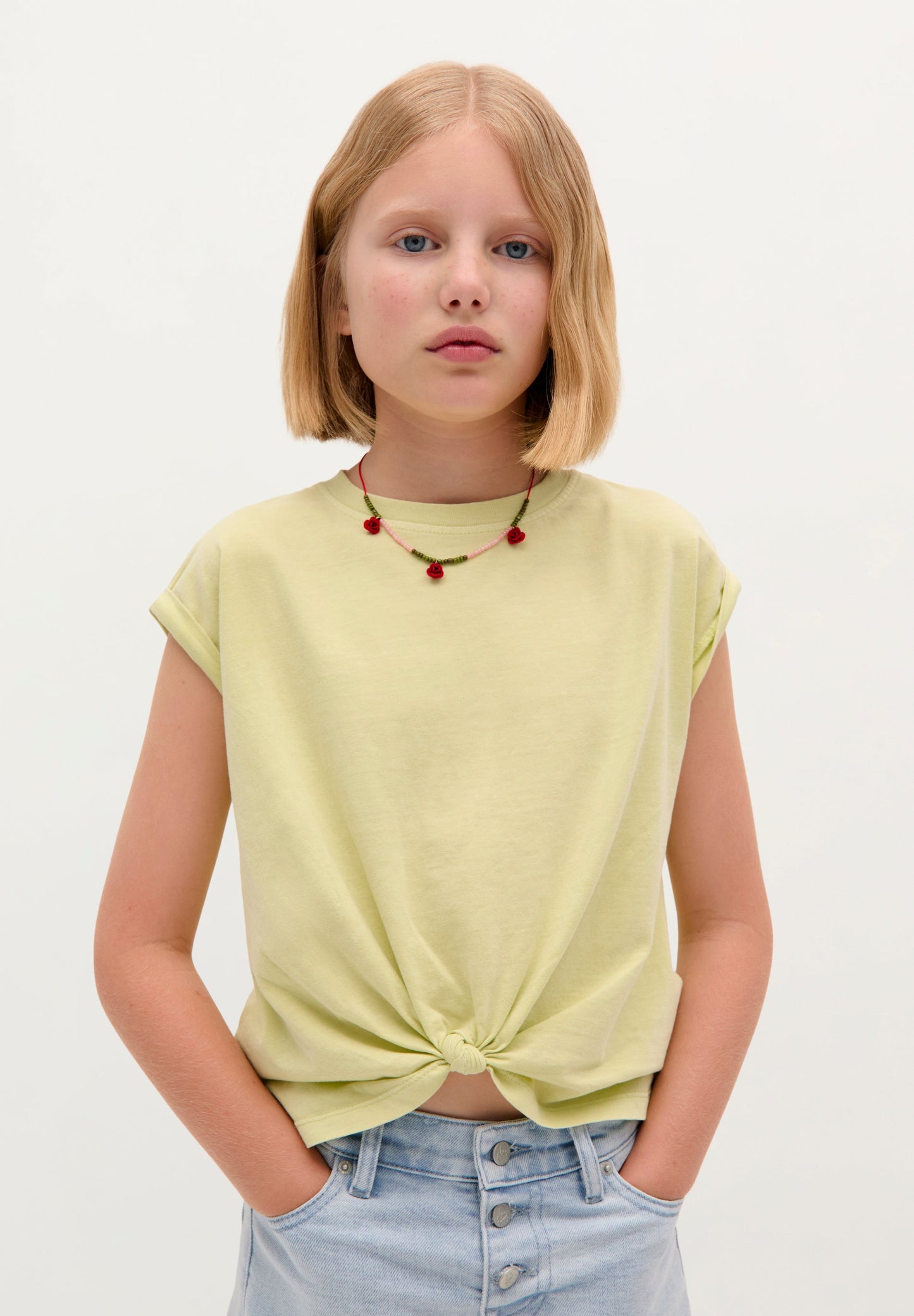 T-SHIRT COTON NŒUD SKULL DOS