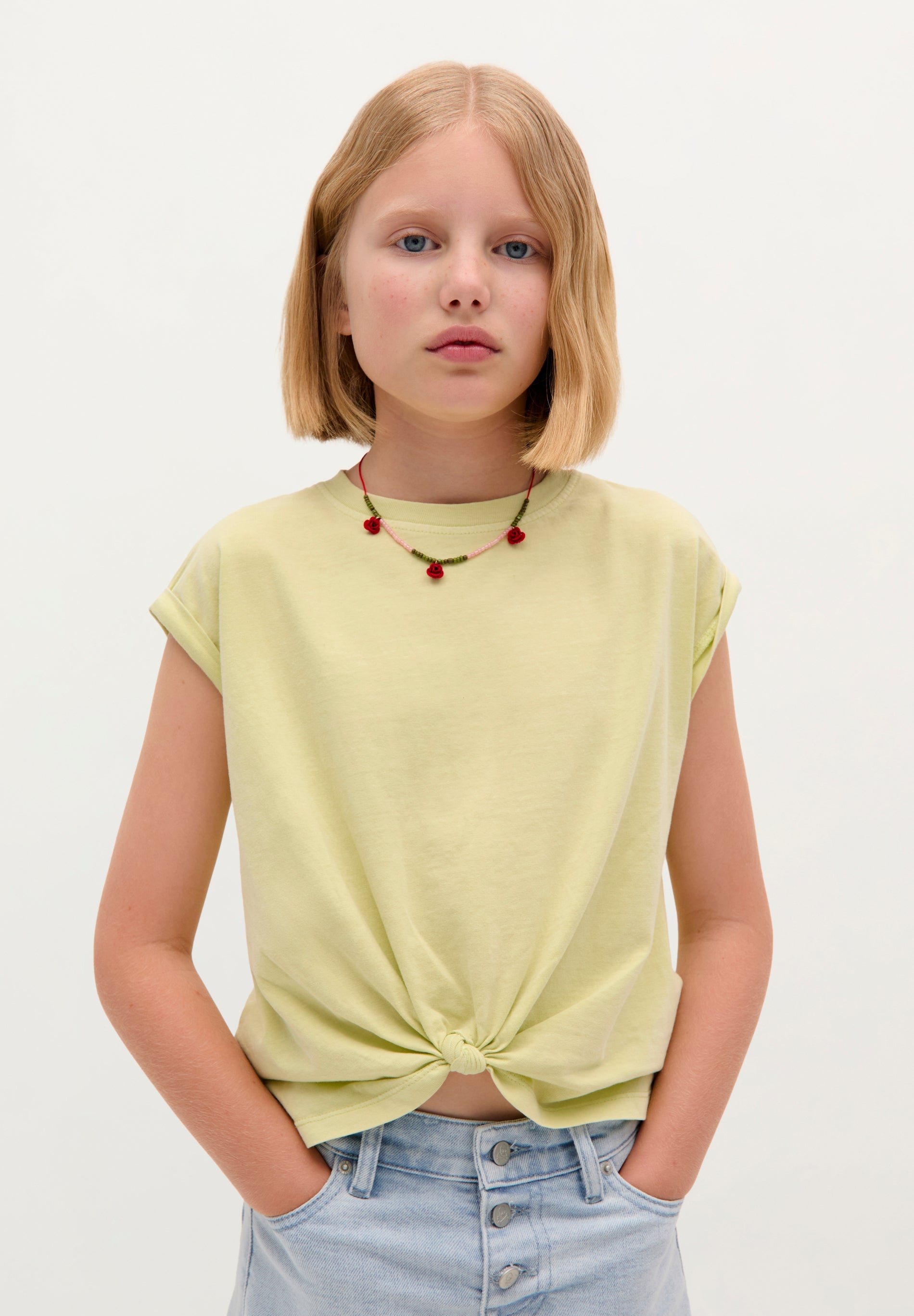 T-SHIRT COTON NŒUD SKULL DOS