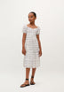 PUFF SLEEVE MIDI DRESS