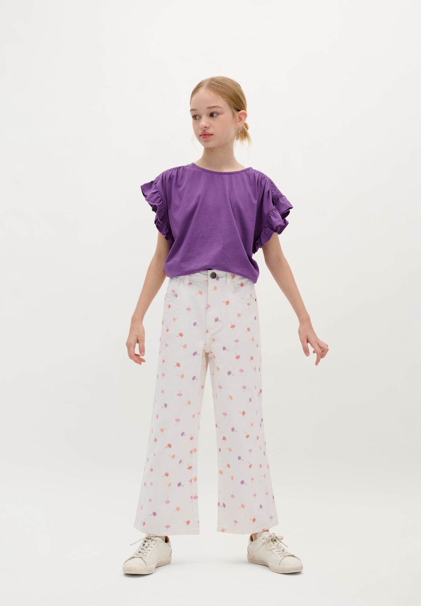 T-SHIRT MANCHES VOLANTS