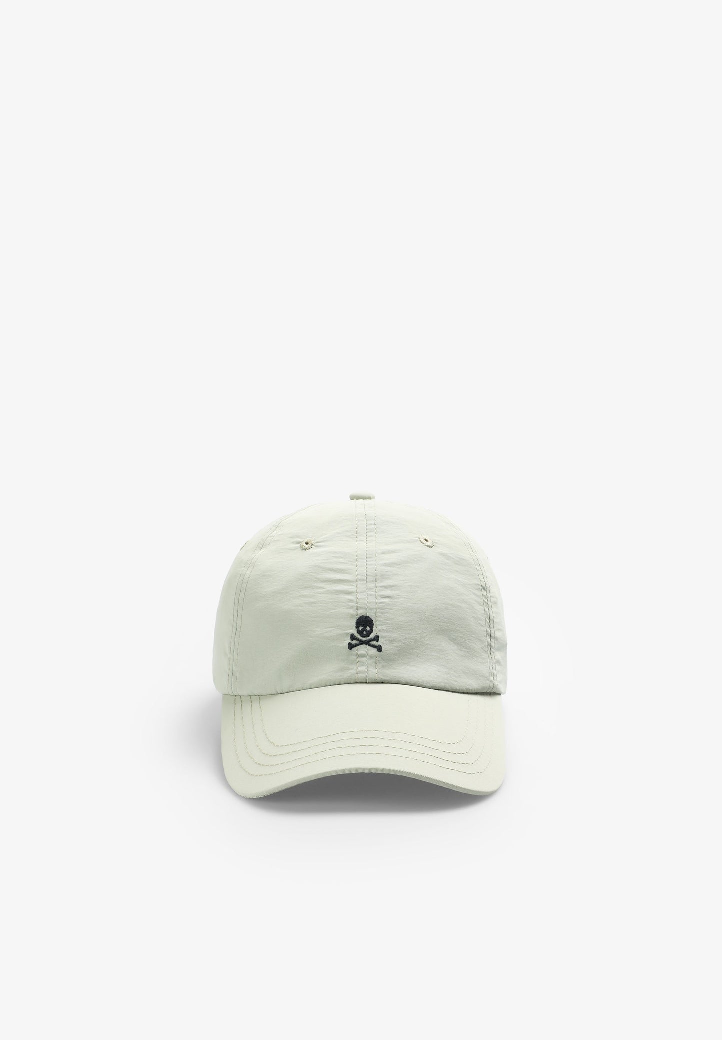 SKULL CAP WITH CONTRAST EMBROIDERY