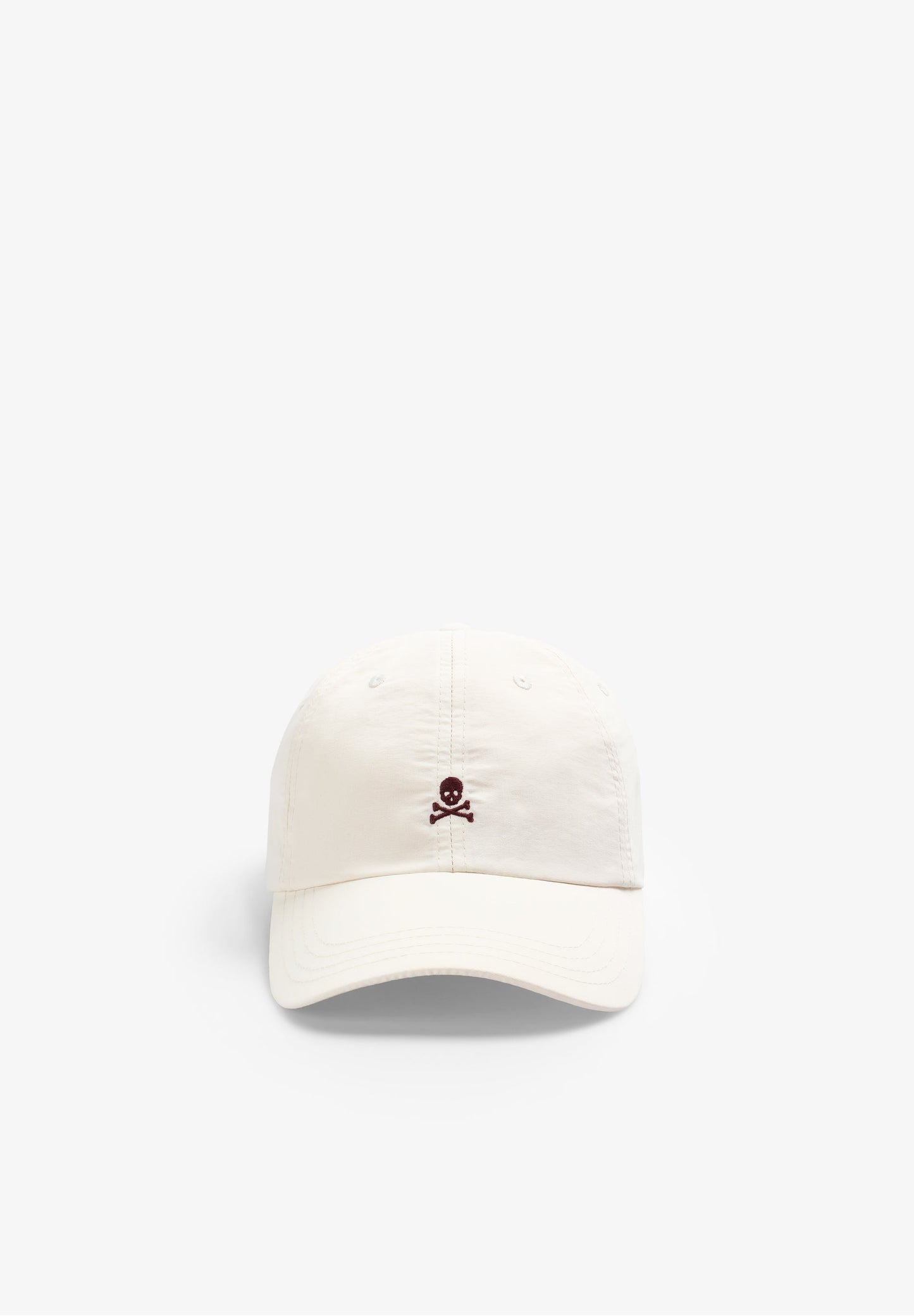 SKULL CAP WITH CONTRAST EMBROIDERY