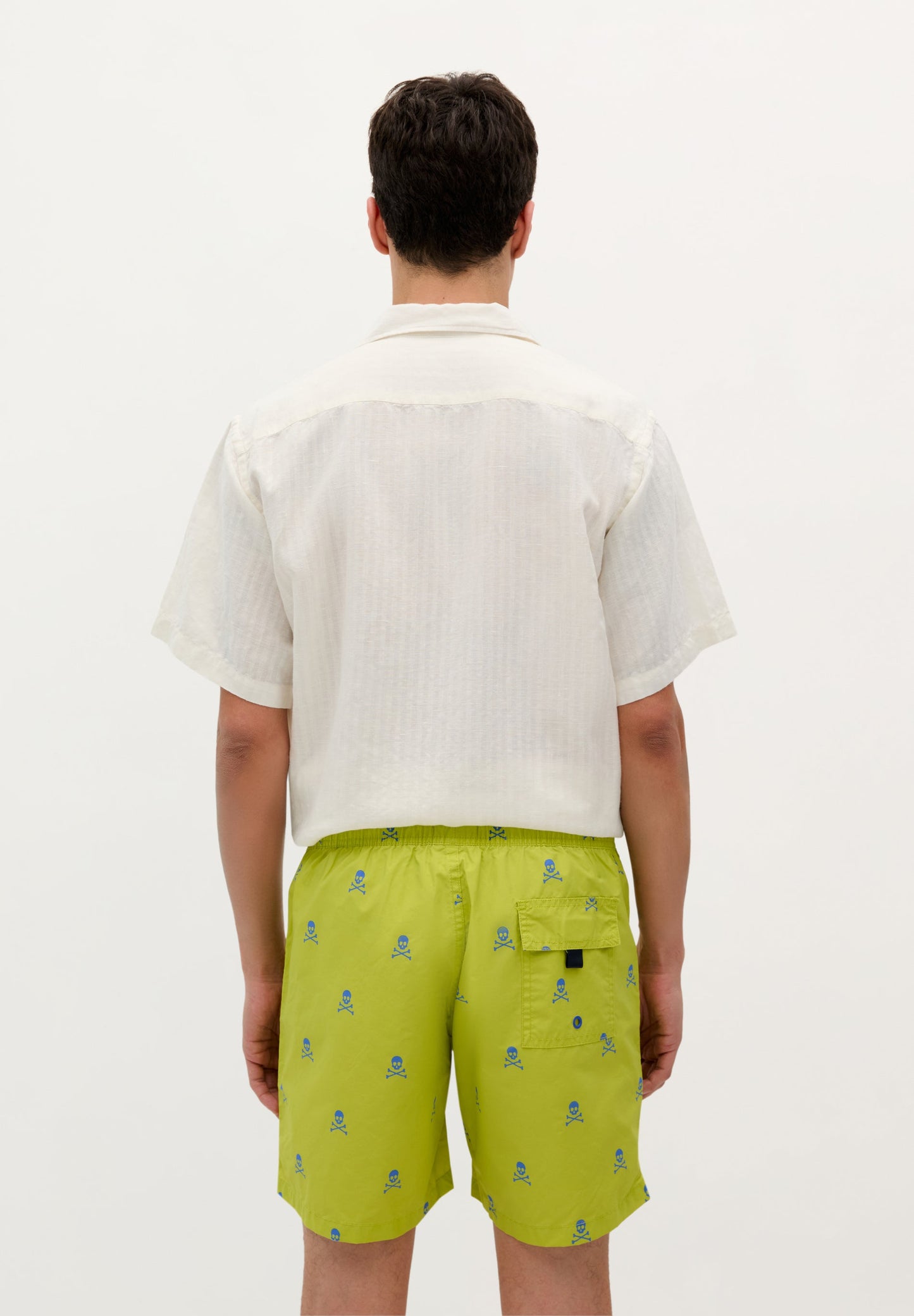 SWIMMING TRUNKS WITH SKULL PRINT