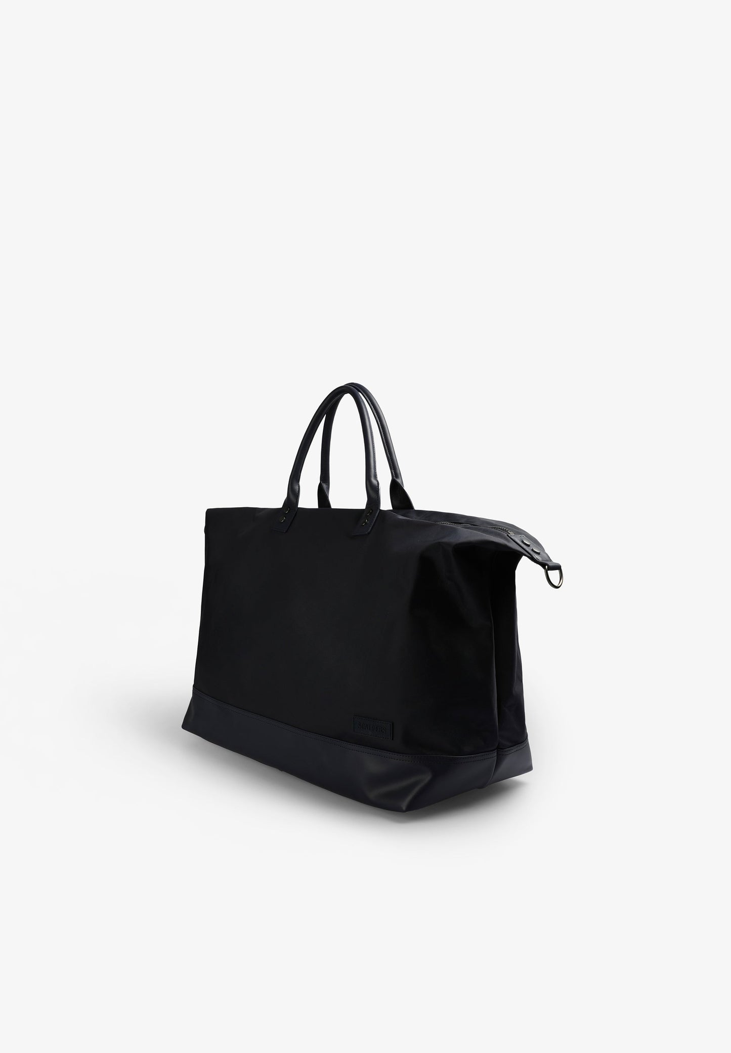TRAVEL BAG WITH LEATHER DETAIL
