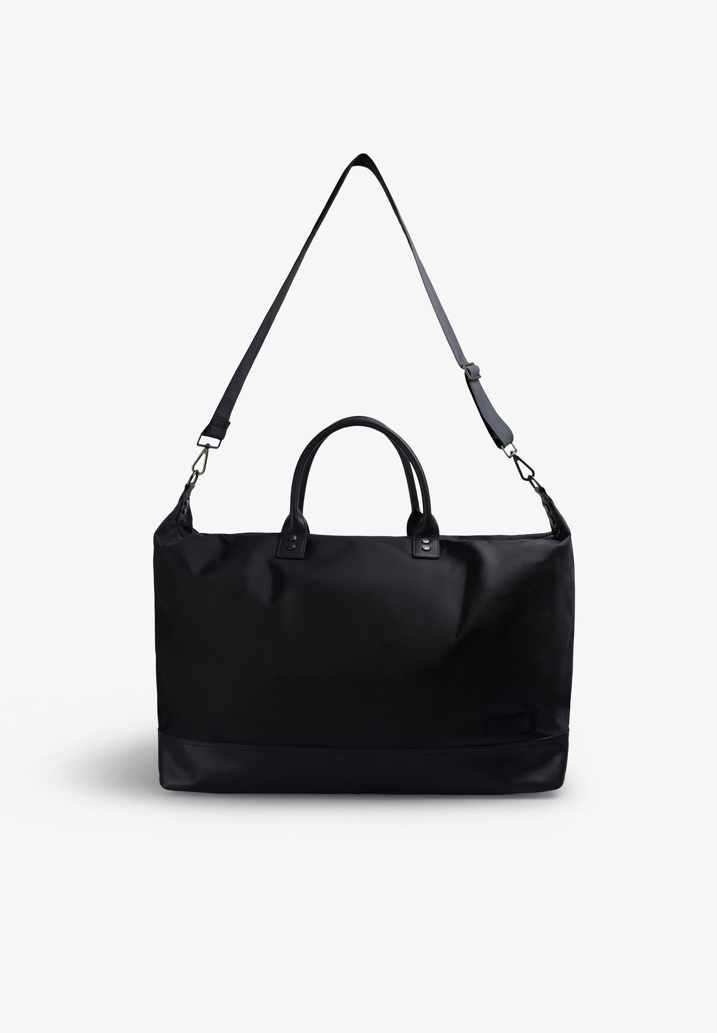 TRAVEL BAG WITH LEATHER DETAIL
