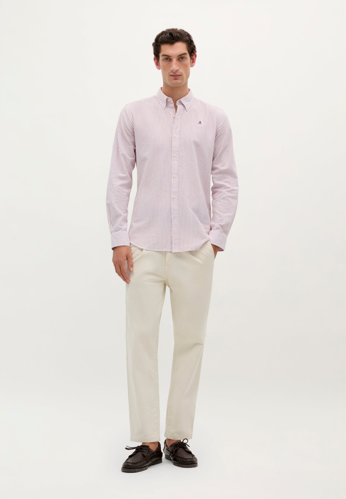 STRIPED SHIRT WITH CONTRAST SKULL